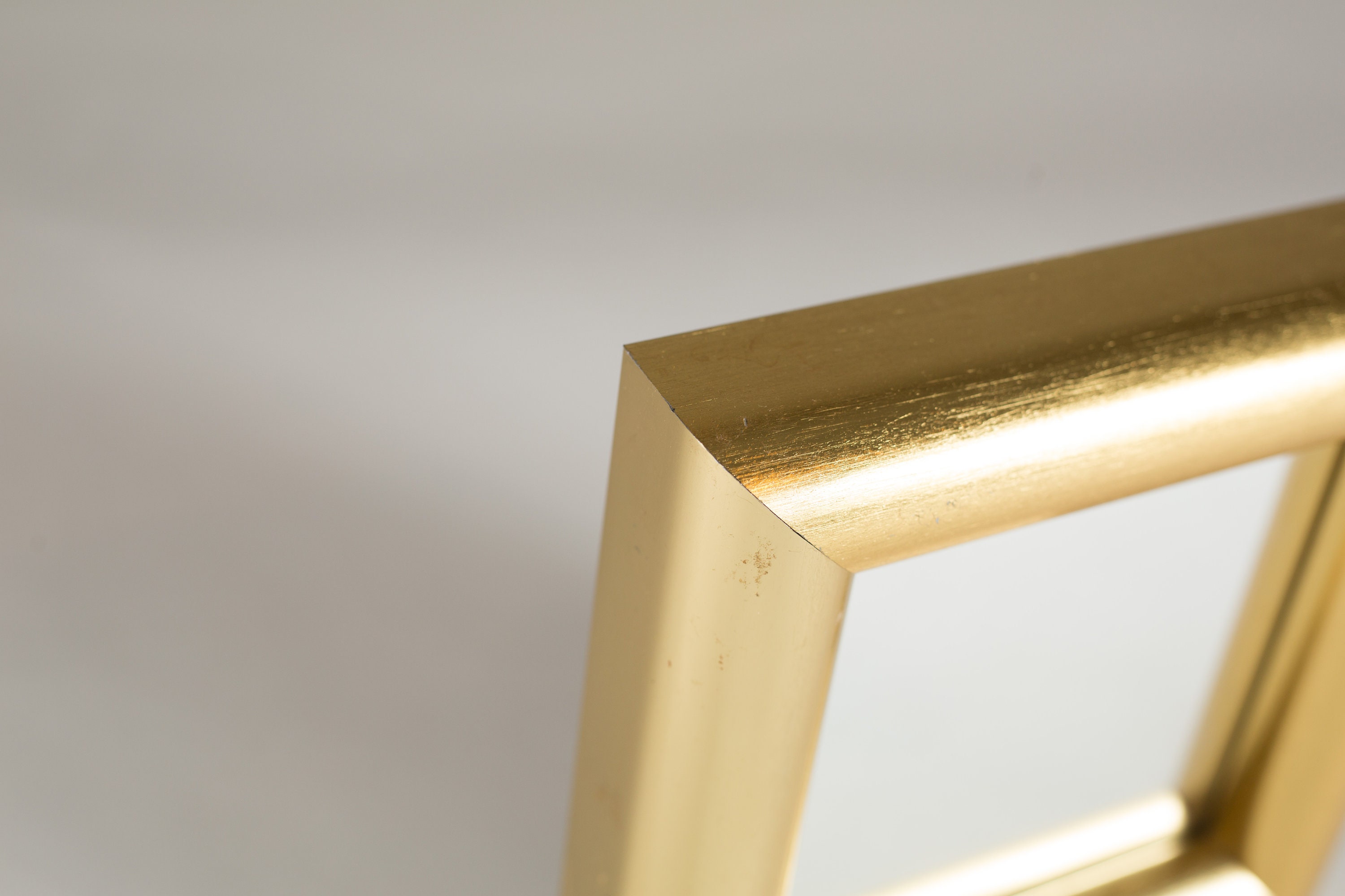 Vintage Gold Framed Mirror Small Metal Hollywood Regency Frame for