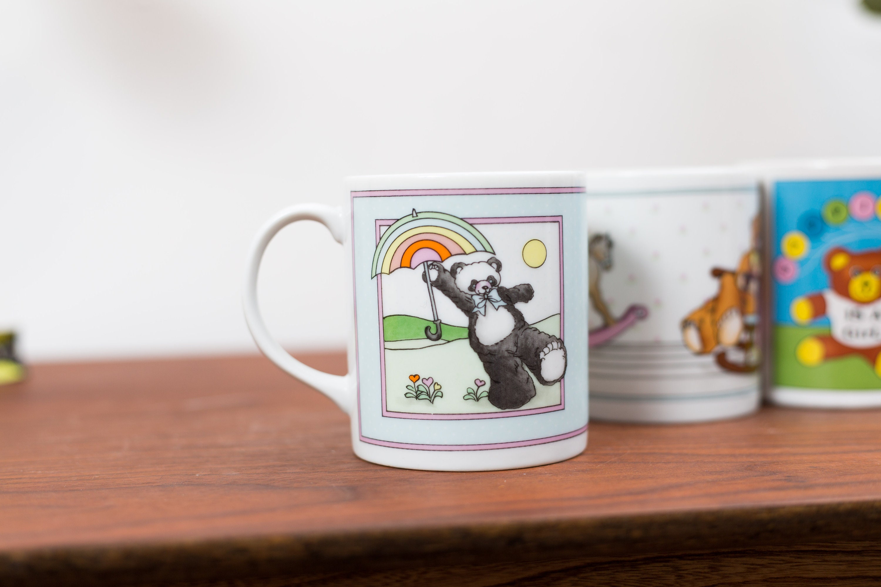 Vintage Bear Mugs Set of 3 Collectible Ceramic Coffee or Tea Mug with