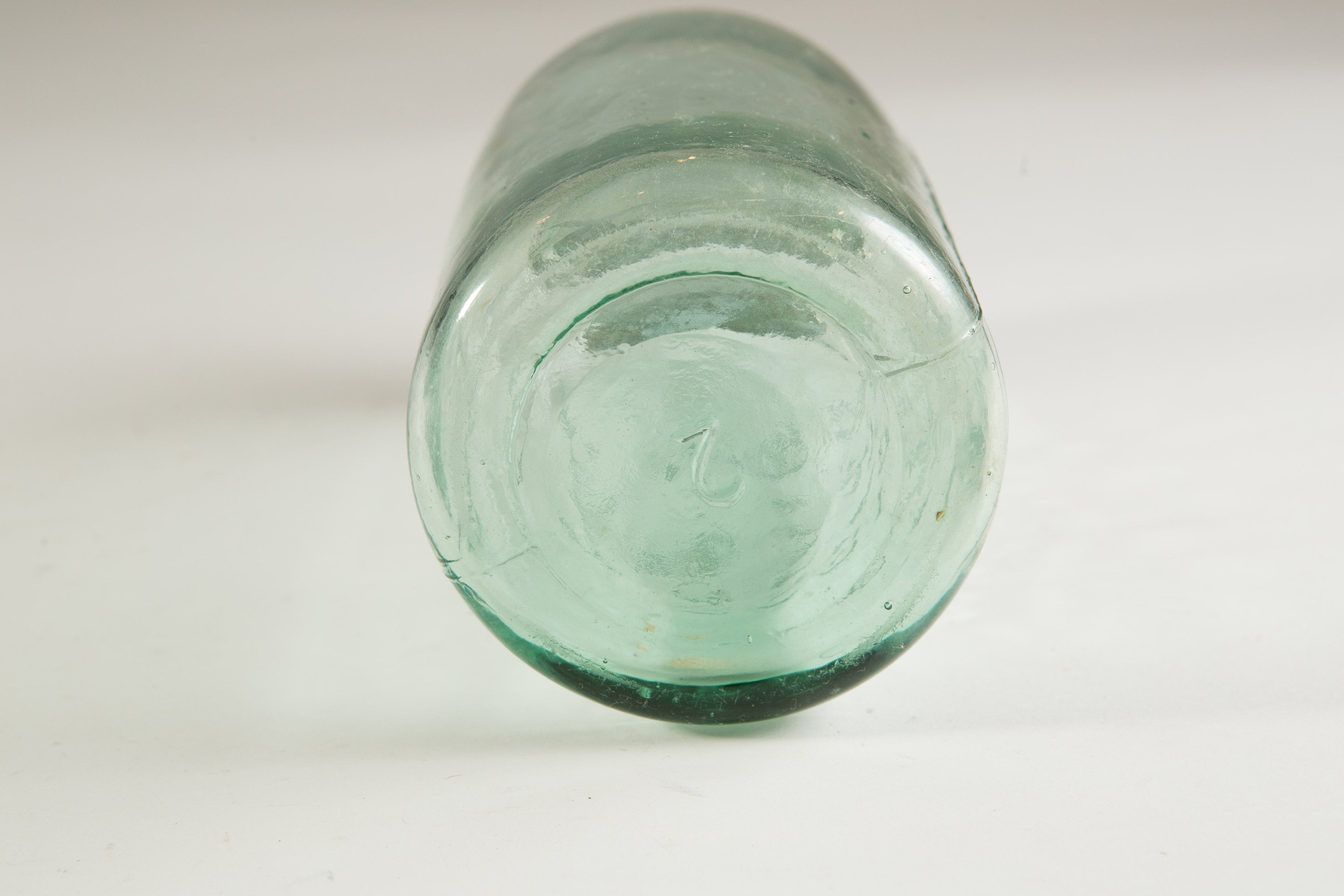 Antique Canning Mason Jar with Blue Tinted Glass (Made in Canada