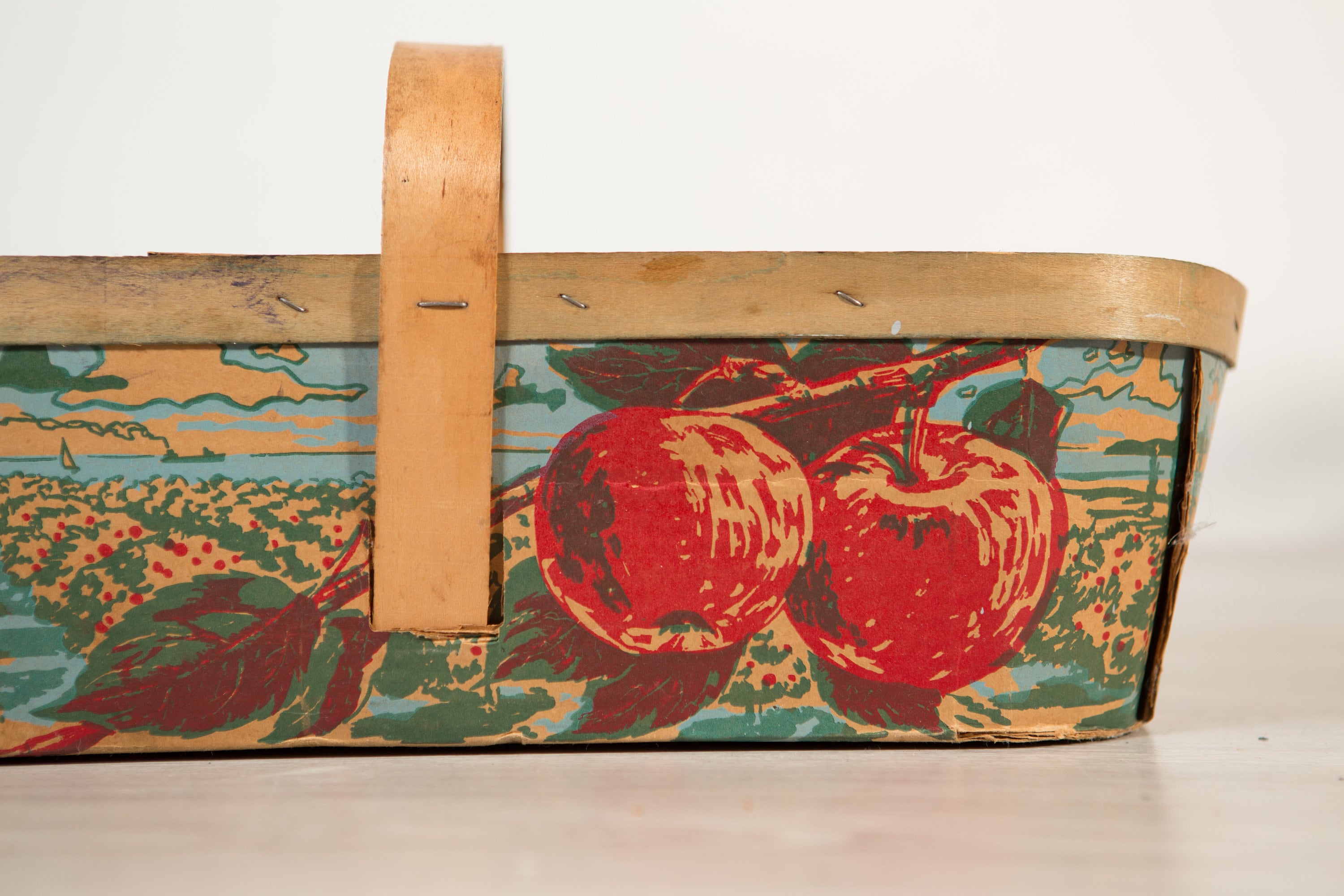Vintage Apple Picking Basket Manufactured by Canadian Wood Products