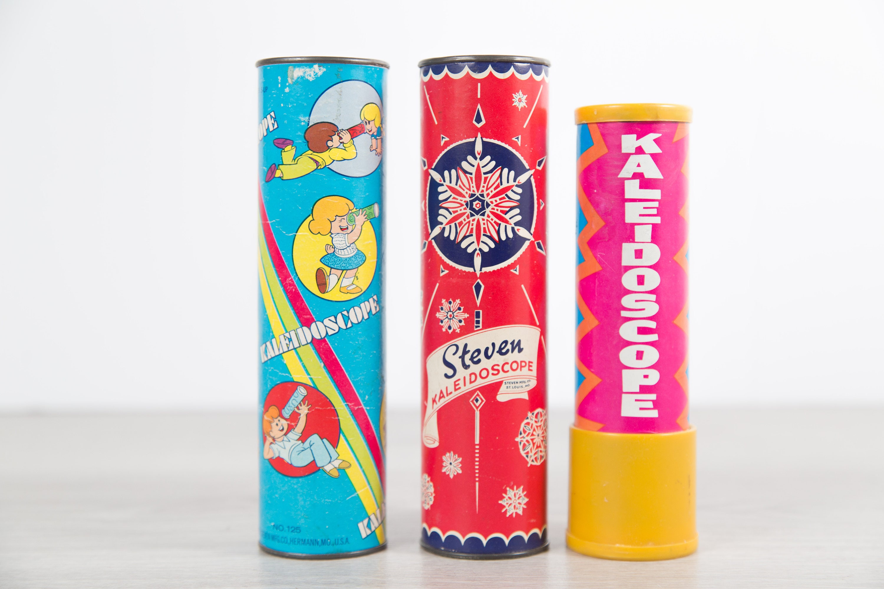 Vintage Collectible Kaleidoscopes Set of 3 Kids Toys Children's