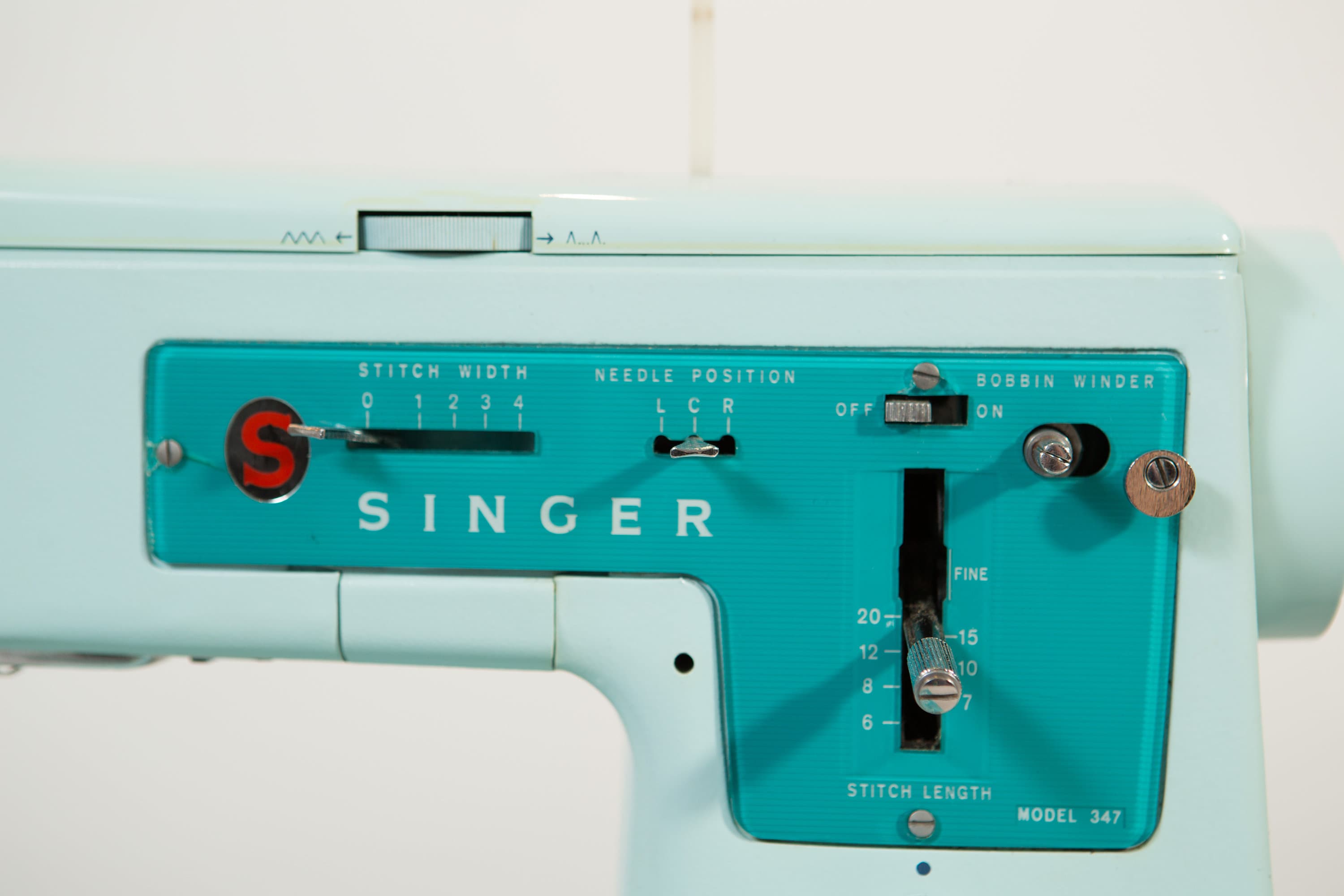 Singer Sewing Machine WORKING Soft Blue Coloured Industrial Antique