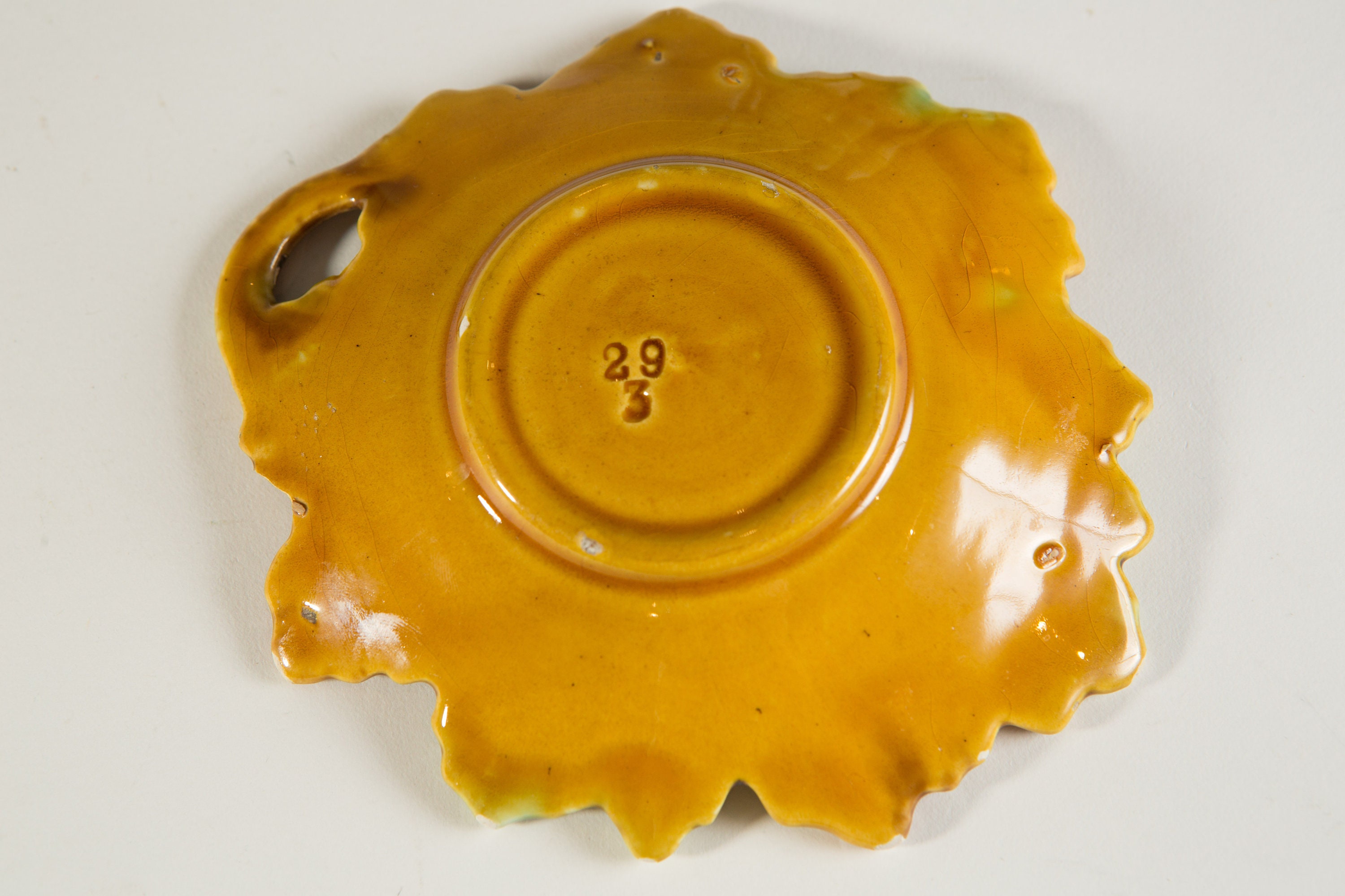 2 Ceramic Soap Dishes Vintage or Antique Handmade and Hand Glazed