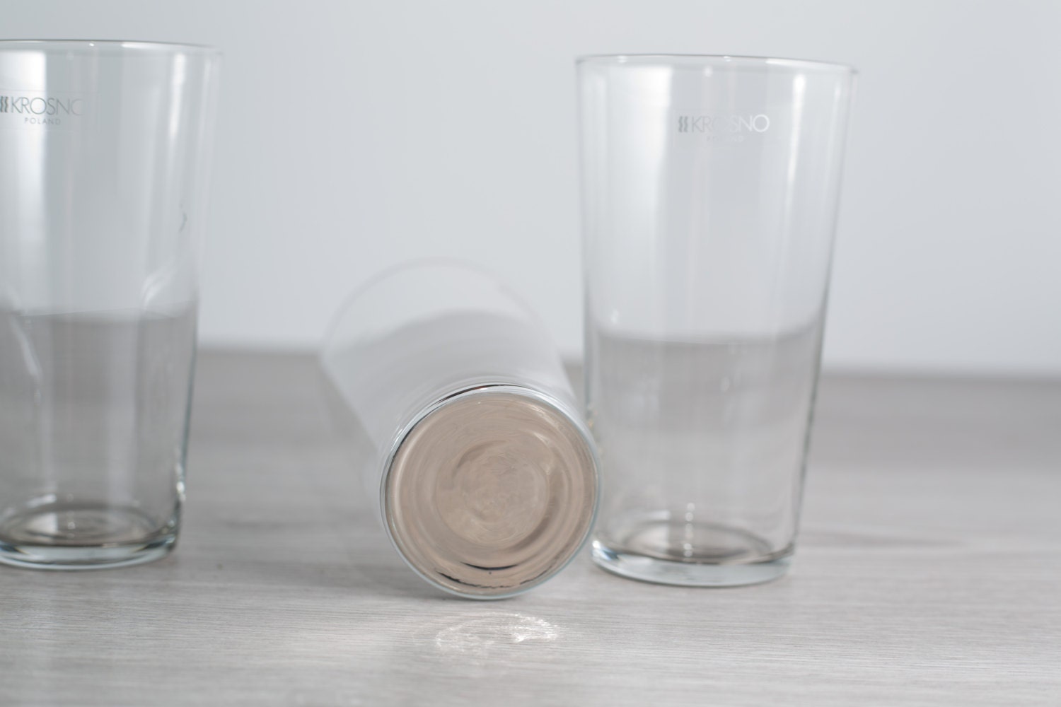 Krosno Poland Drinking Glasses / Set of 6 Cocktail Glasses / with