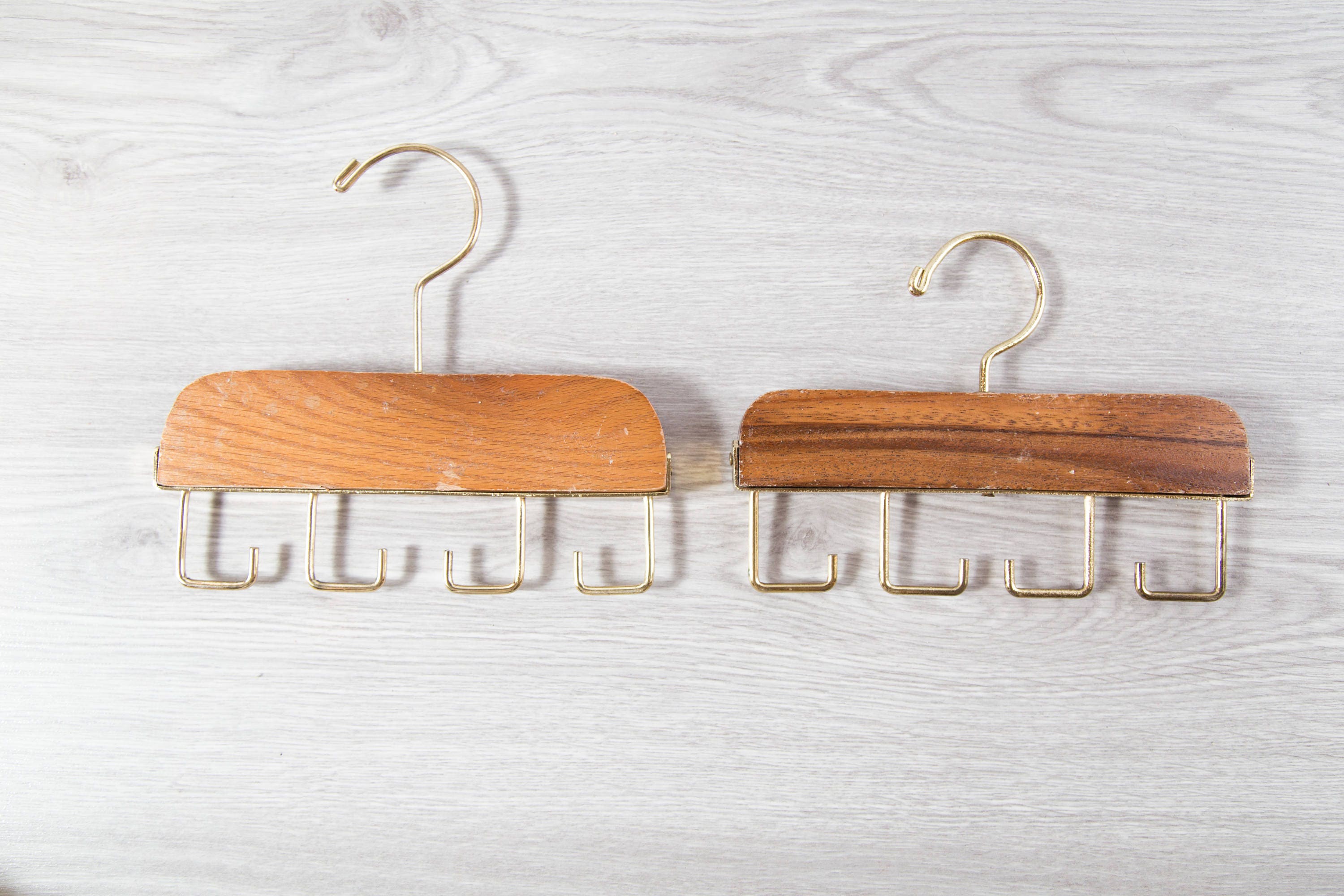 Vintage Tie Rack / Necktie Display Hooks / Mens Retro Belt Hanger