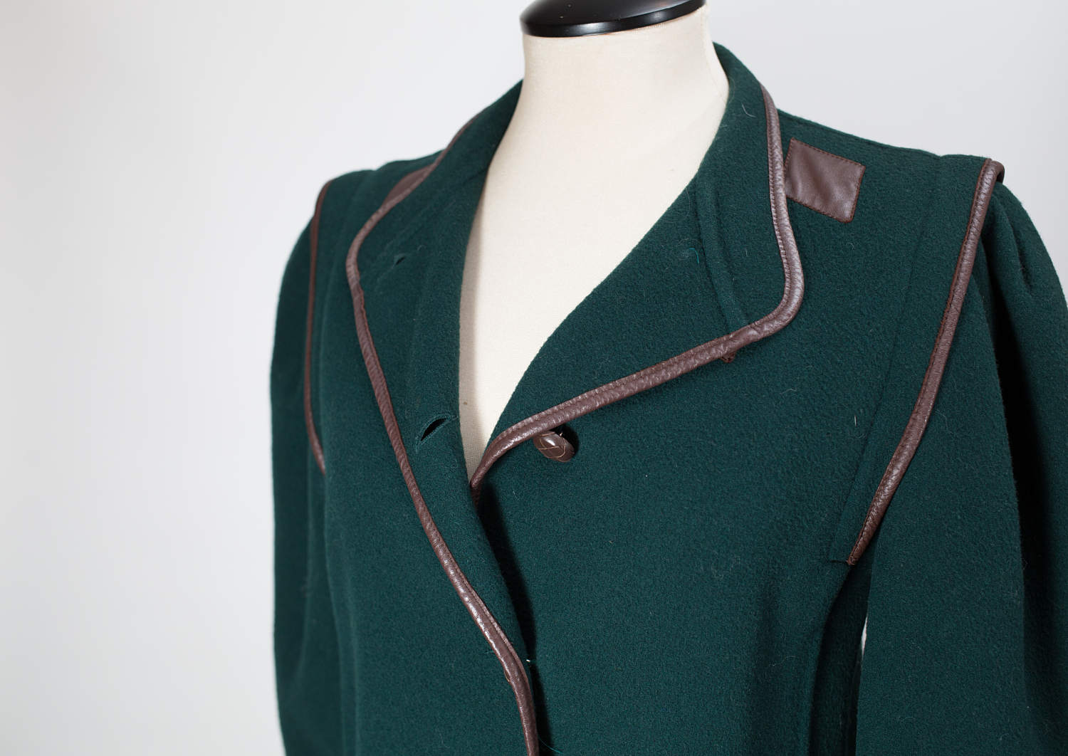 Vintage Green Jacket / Women's Medium Size Emerald Green Coat with ...