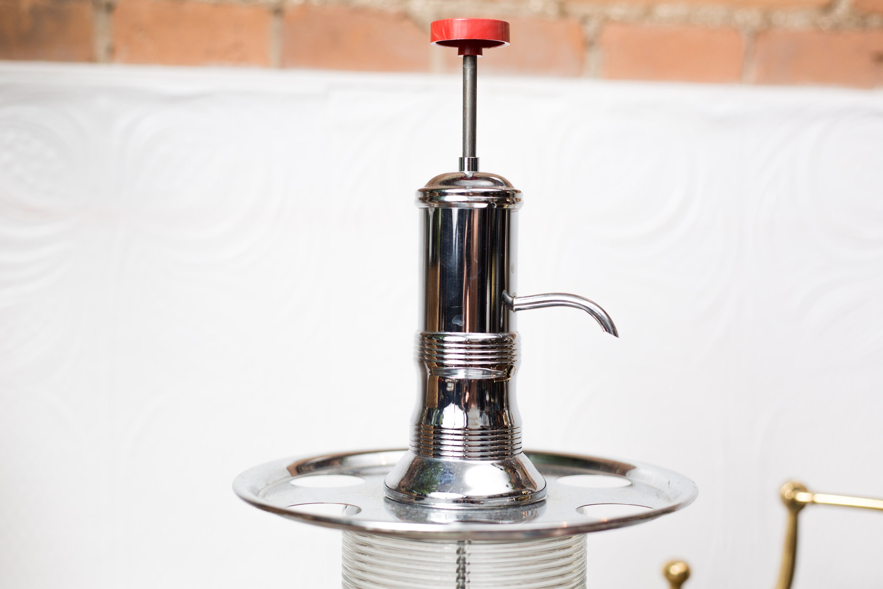 Vintage Vodka Dispenser 1960's Alcohol Pump Cocktail Decanter