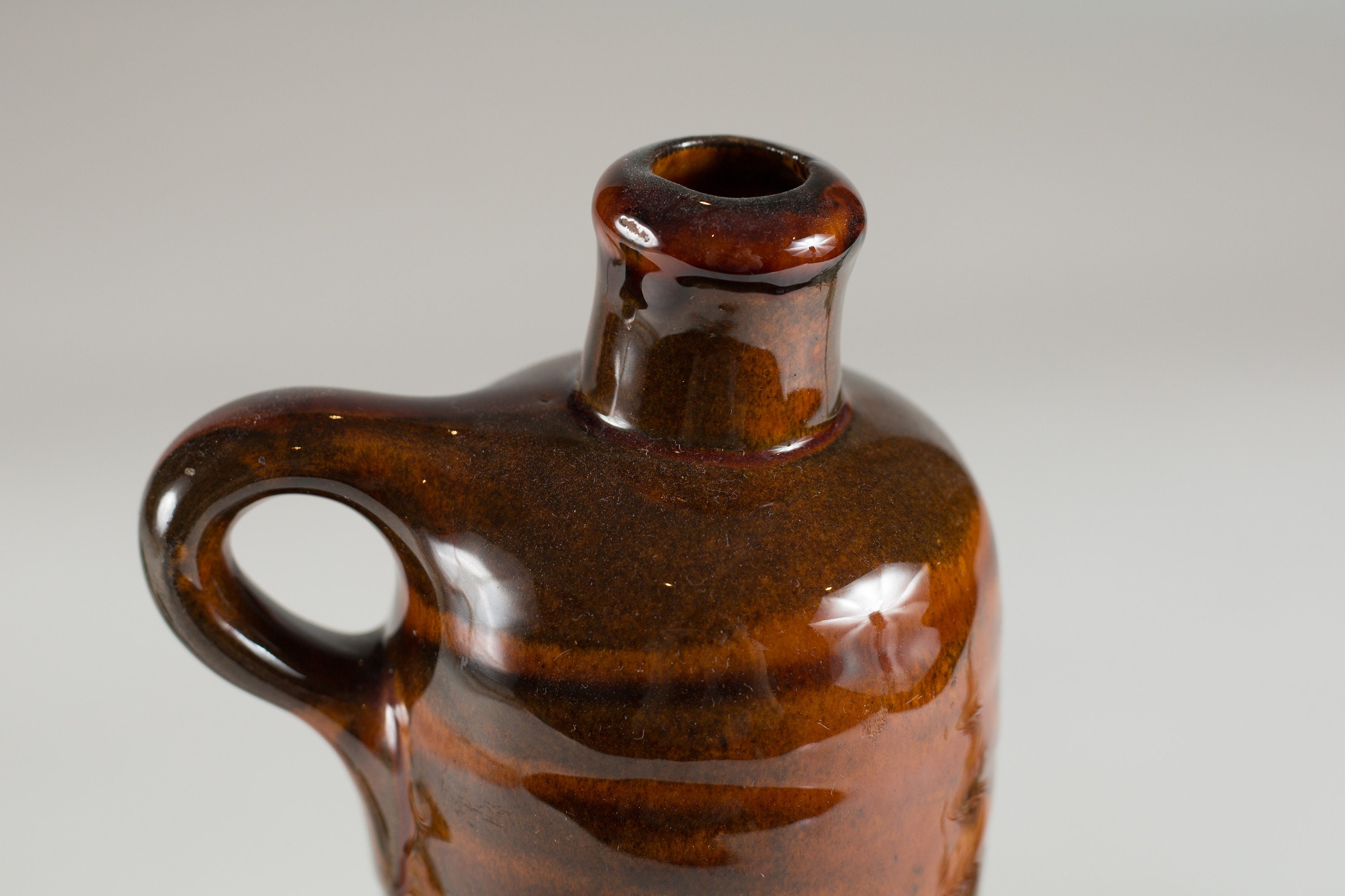 Brown Ceramic Bottle Newberry Natural Cherry Table Wine 4/5 Quart