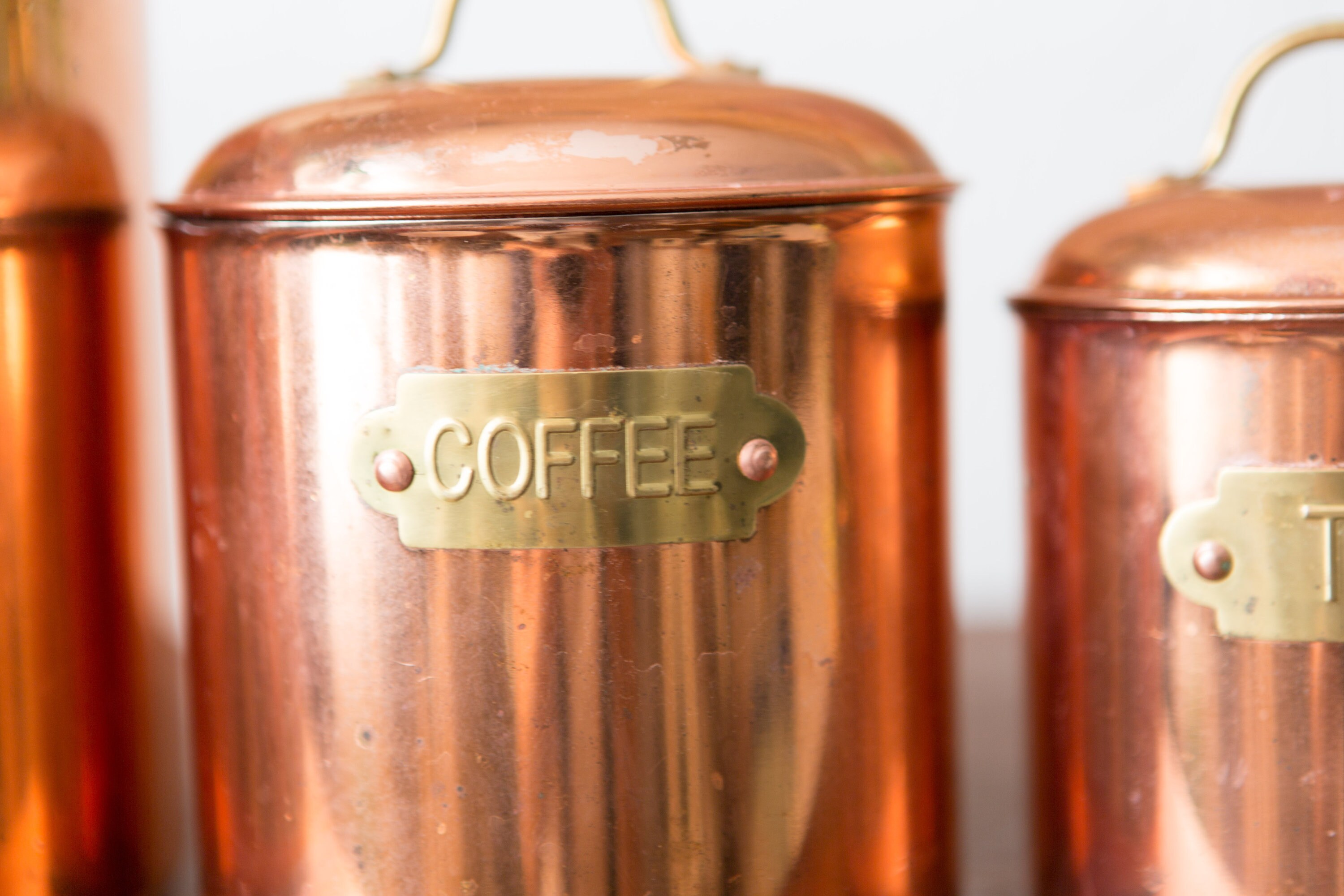 copper coffee container
