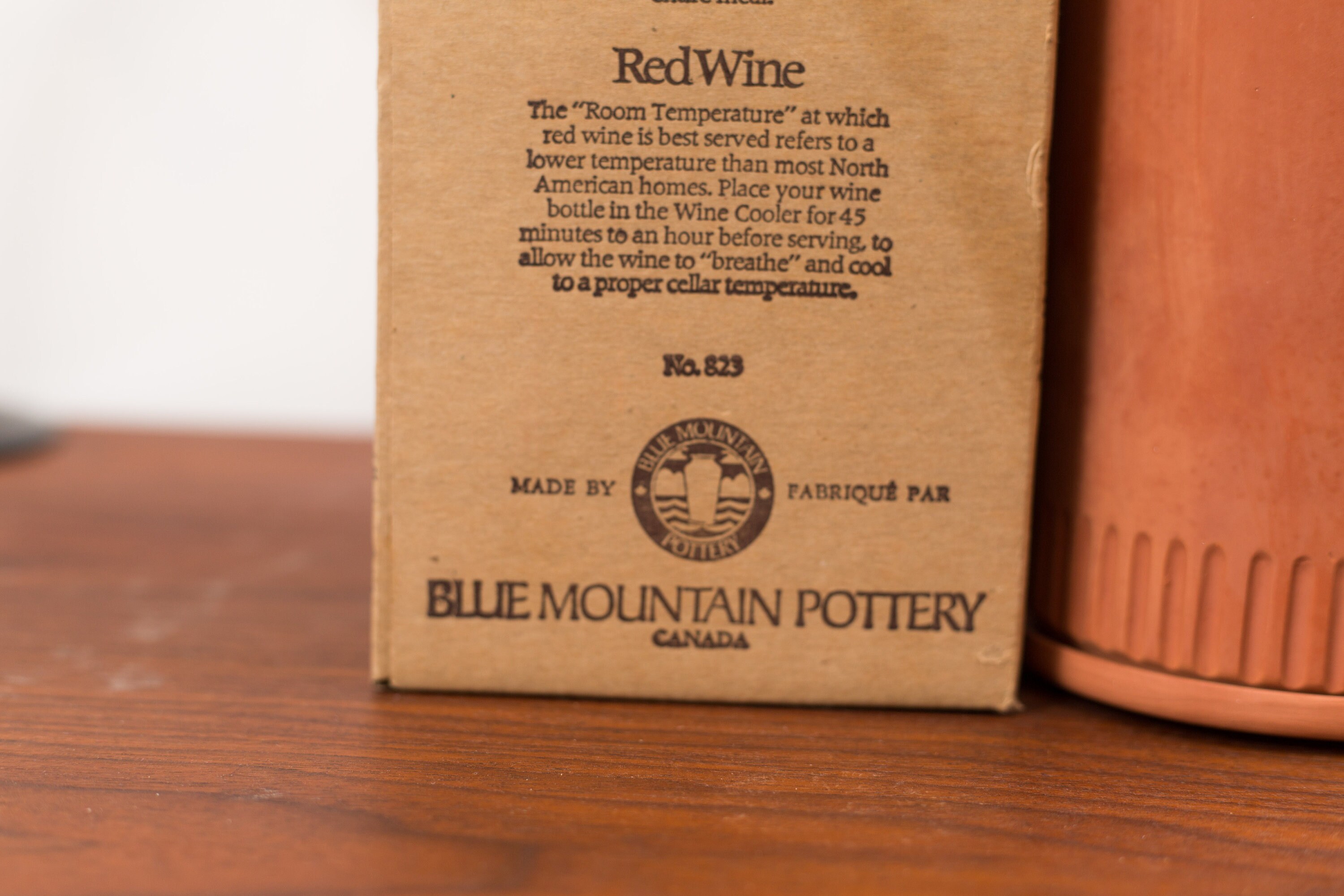 Vintage Wine Cooler Blue Mountain Pottery Canada Terra Cotta Clay Lidded Pot Wine Chiller