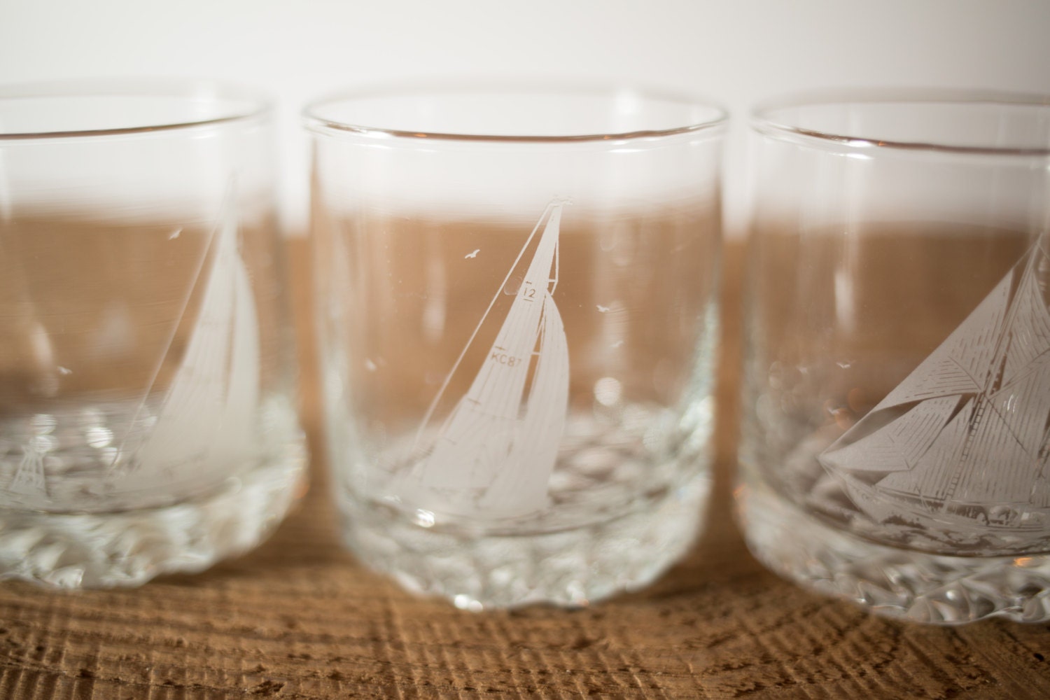 Nautical Beer Mug Set, Sailboat, Anchor, Beach House Glasses, Coastal Decor