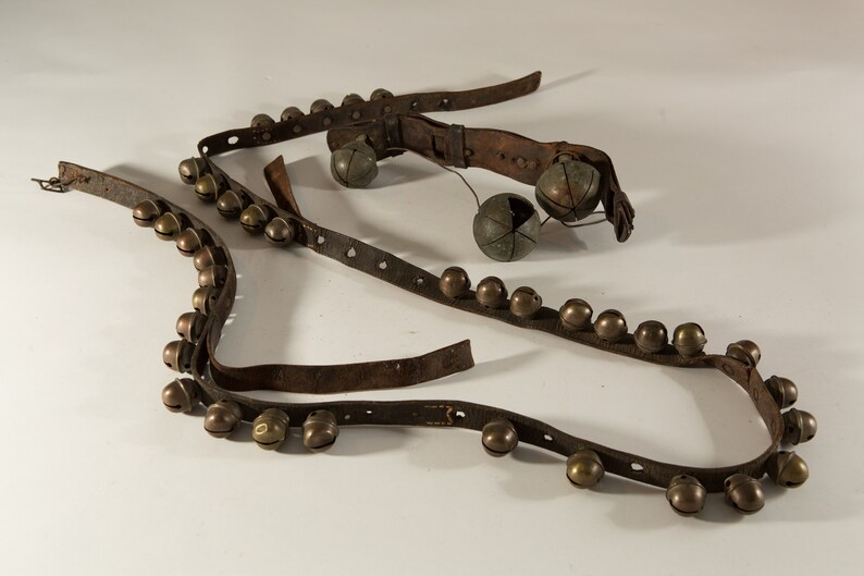 Antique Leather Horse Harness Sleigh Bells Vintage | Etsy