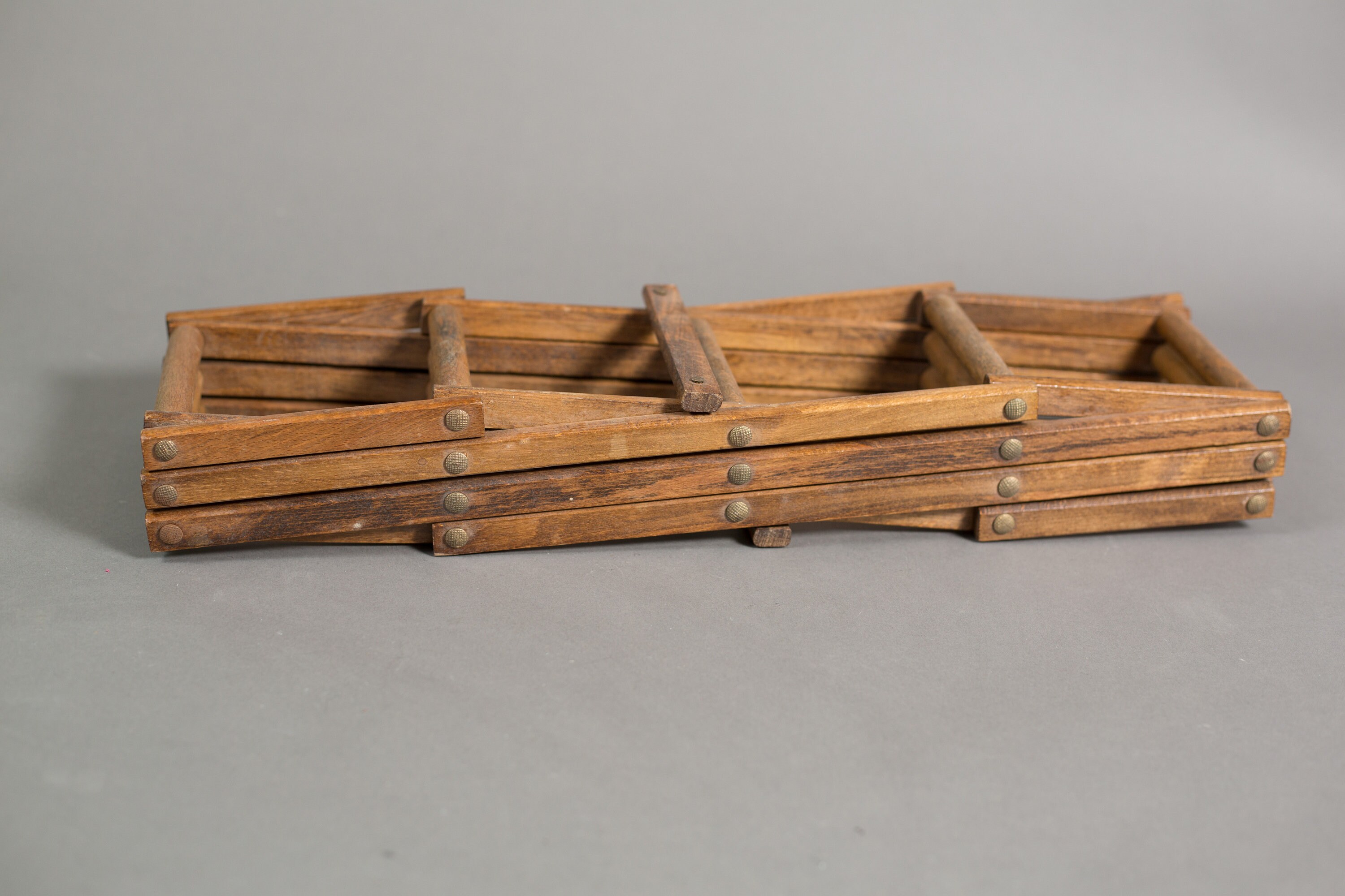 Vintage Wine Rack Wood Wine Holder Folding Collapsible 6bottle