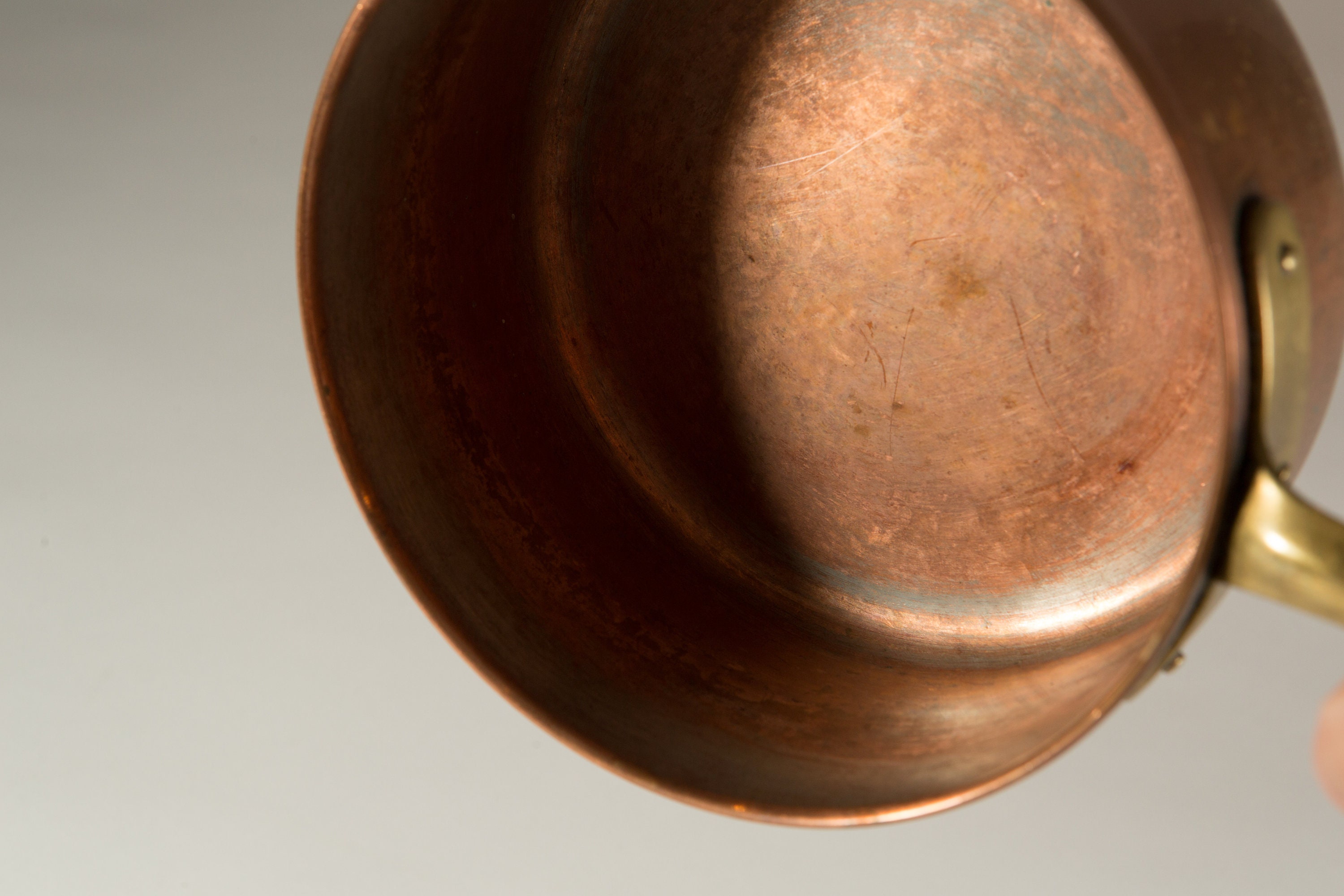 Vintage Copper Pot Made in Portugal with Brass Handles Cooking Pot French Country Decor