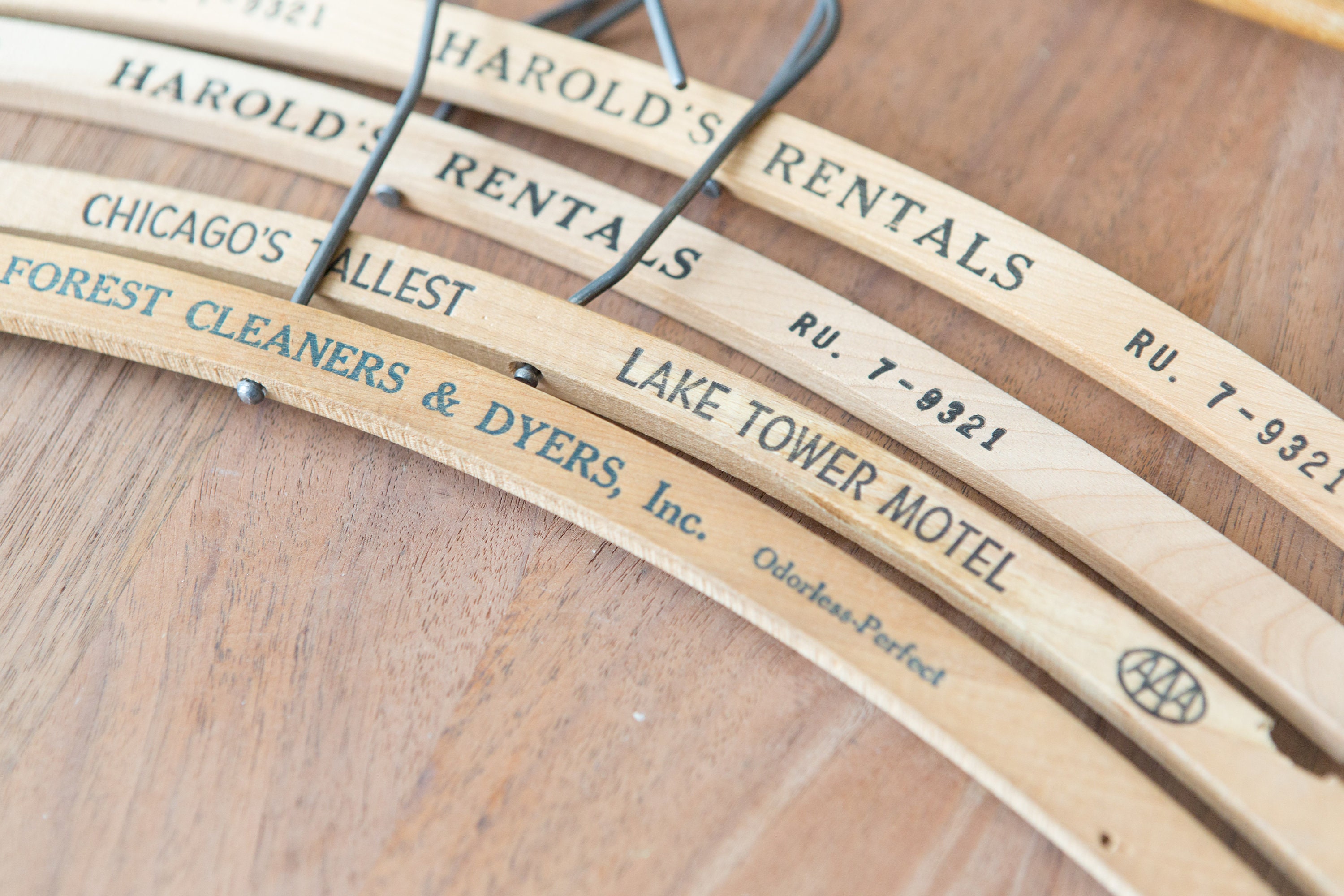 10 Wood Hangers Vintage Clothing Hangers from Toronto Canada with