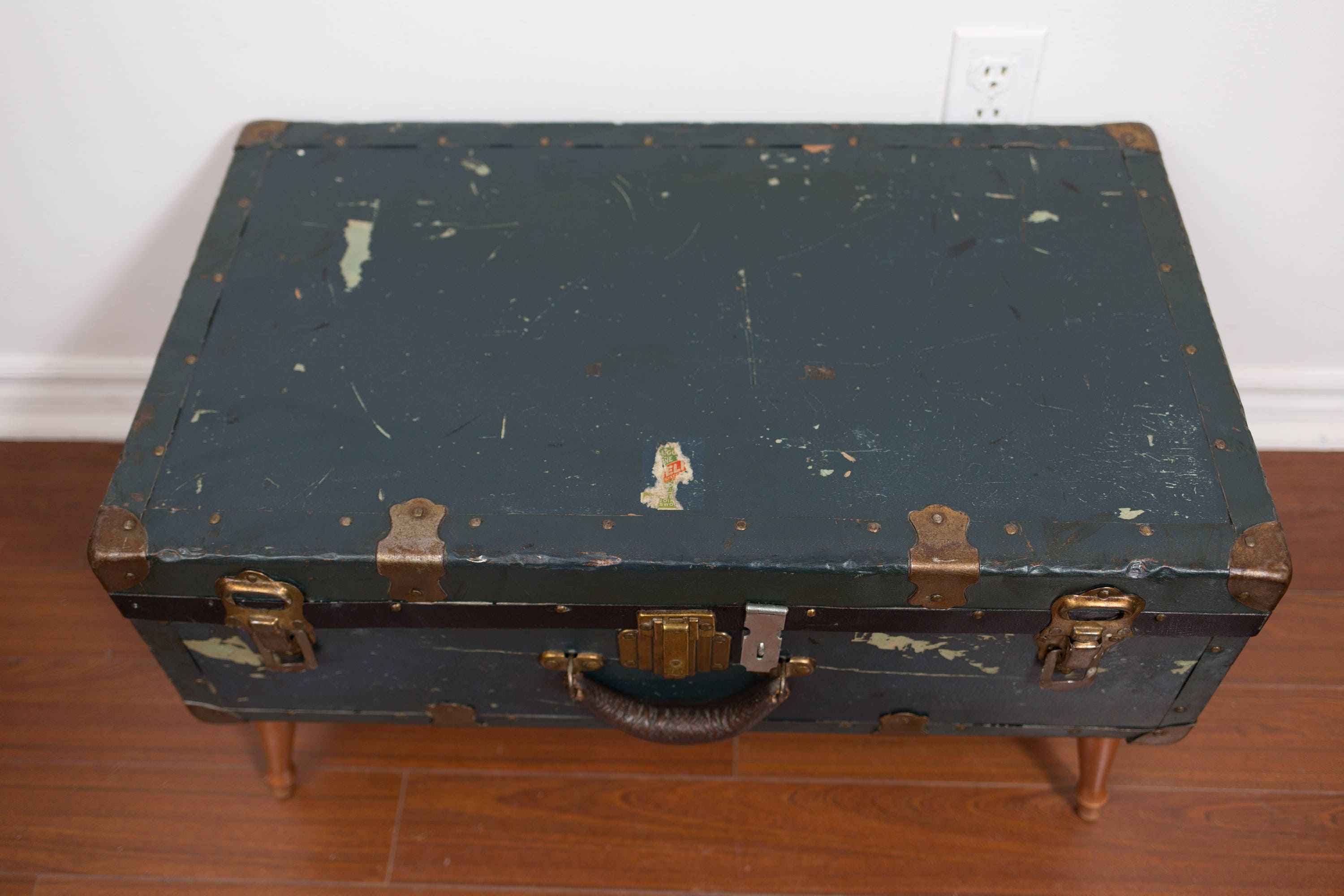 Chest Coffee Table / Rustic Trunk on Legs Unique End Table / Upcycled