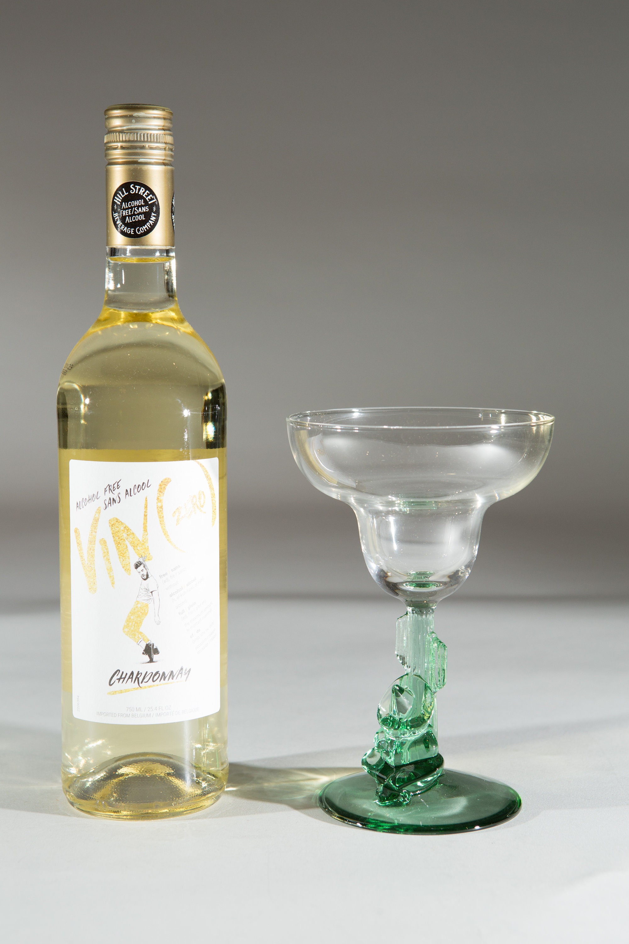 Vintage Cactus Margarita Glasses 10oz Southwestern Mexican Green Stem