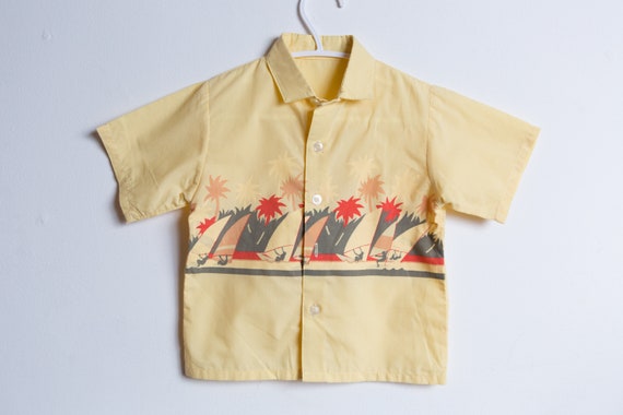 Vintage Kids Shirt - 60's Toddler Short Sleeve Str