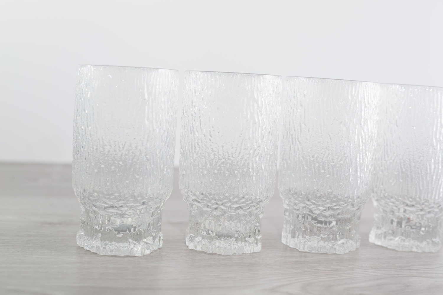Littala Aslak Crystal by Tapio Wirkkala of Finland /Set of 5 Tumbler