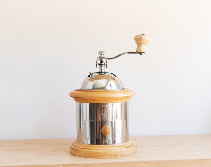 Vintage Starbucks Coffee Grinder - Metal and Wood Manual Hand Crank Rustic Farmhouse / Cottage Decor -