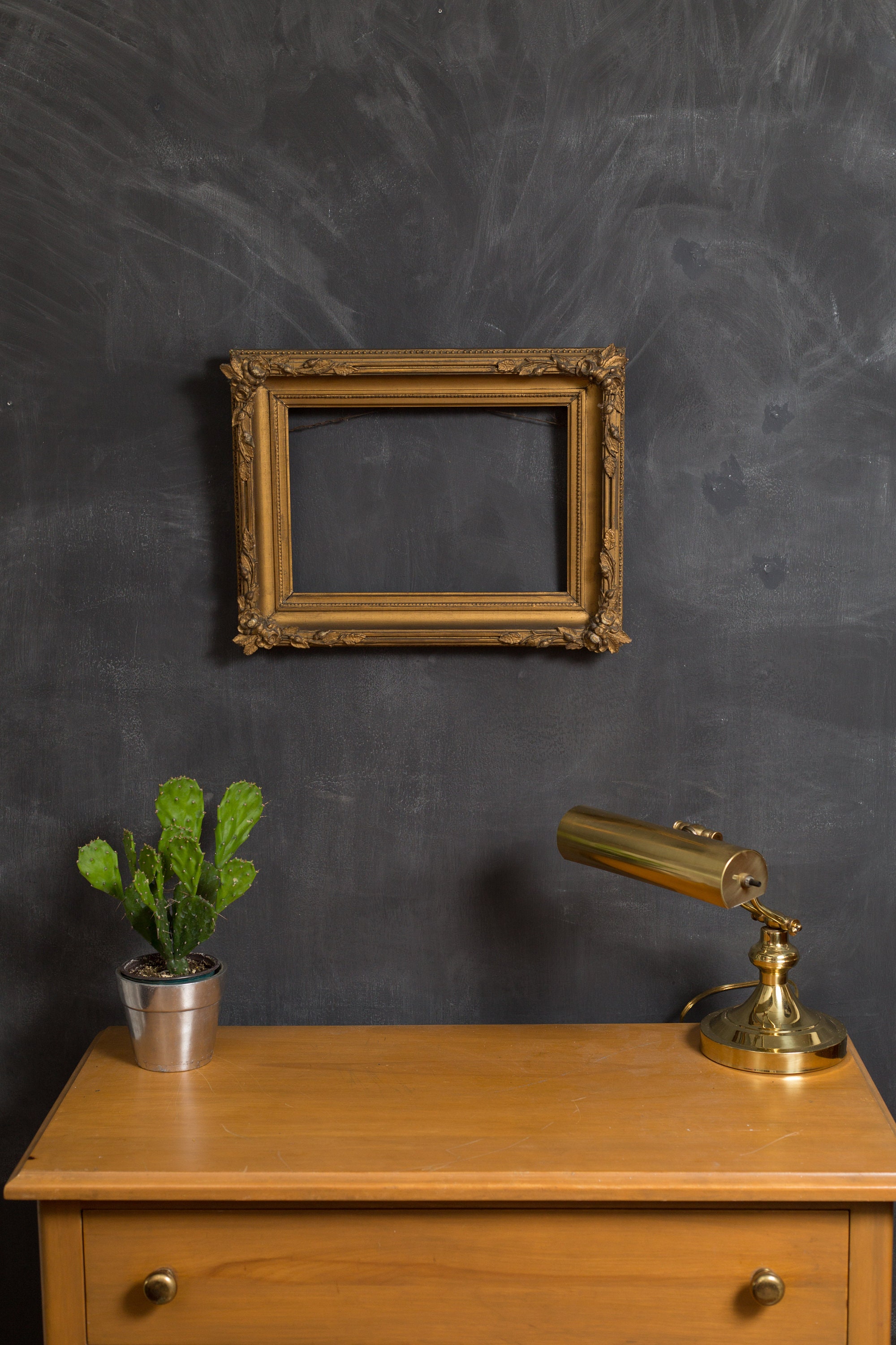 Antique Gold Frame Bronze Coloured Rustic Ornate Rectangle Wood Frame