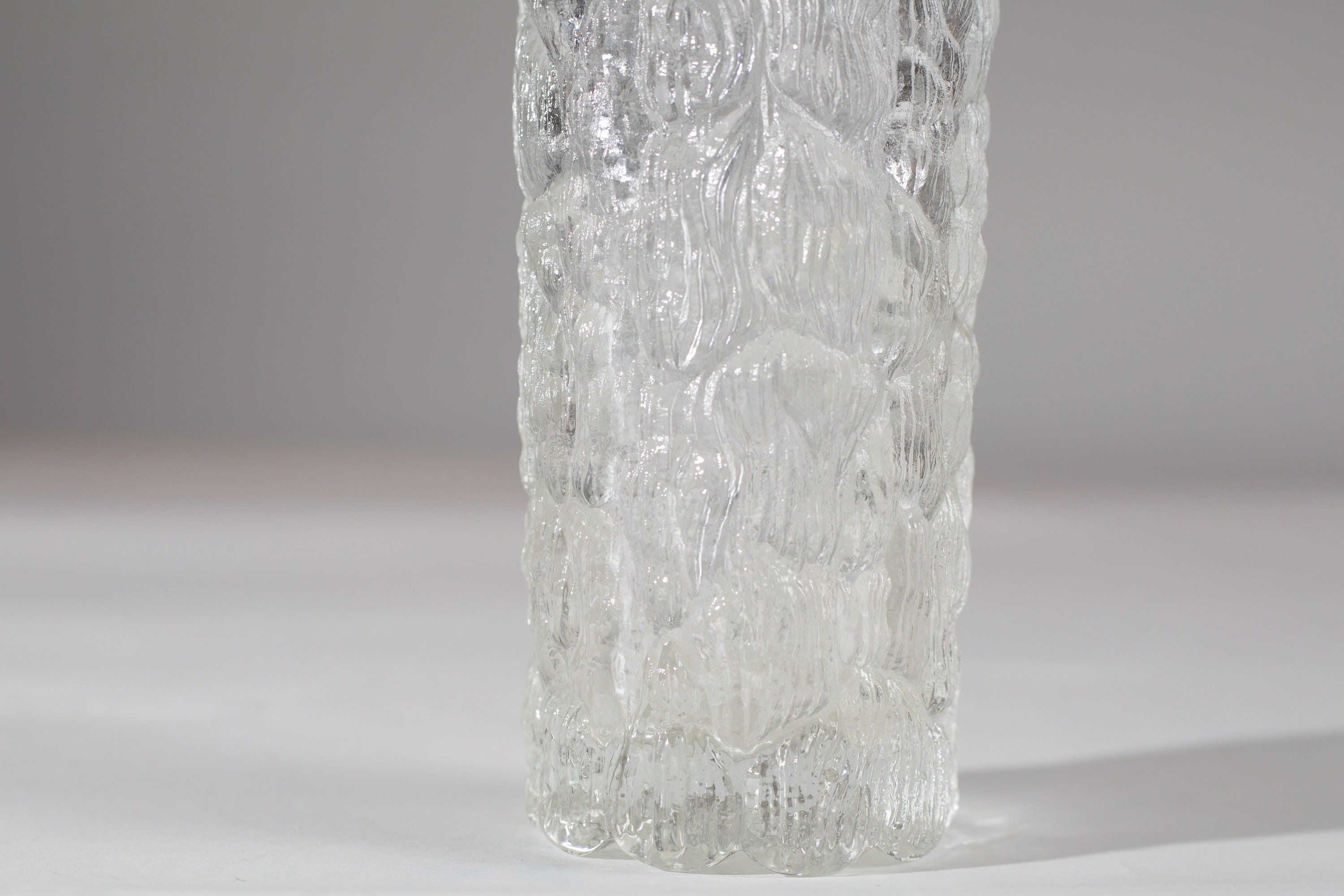 Vintage Icicle Glass / Frosty Scandinavian Finnish Style Frosted