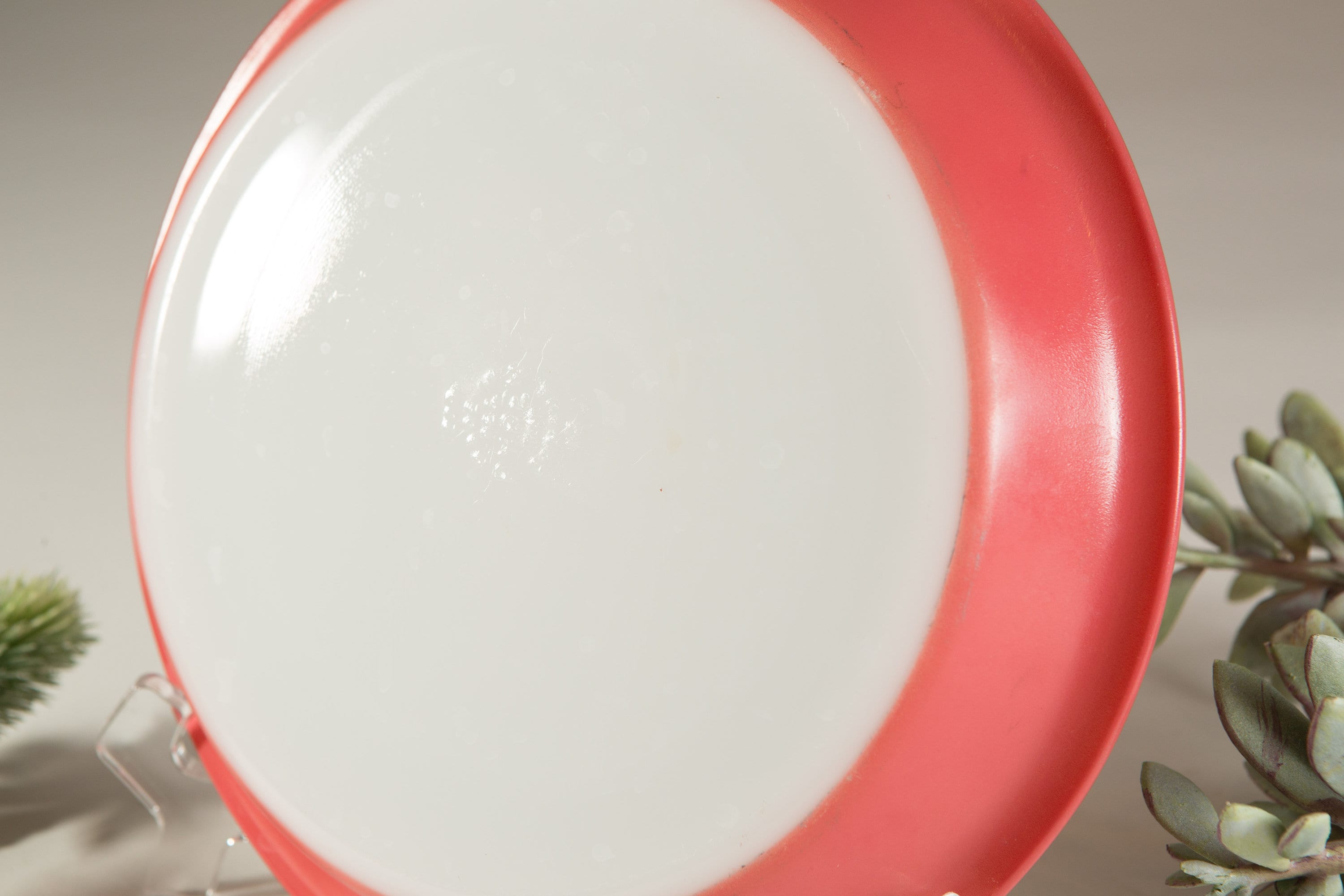 Vintage Pie Plate 9inch Pyrex White and Pink Baking Pie Plate Gift