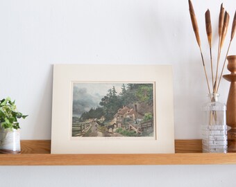 Antique Giclee Print Titled - "On the Road to Sillery"