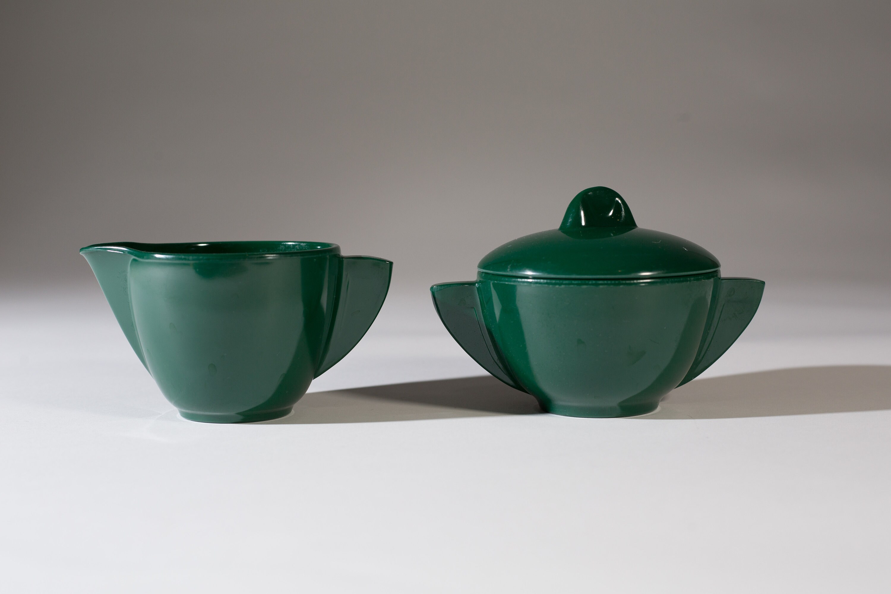 Green Malamine Cups, Saucers Bowls Set of Melmac EverMaid De Luxe