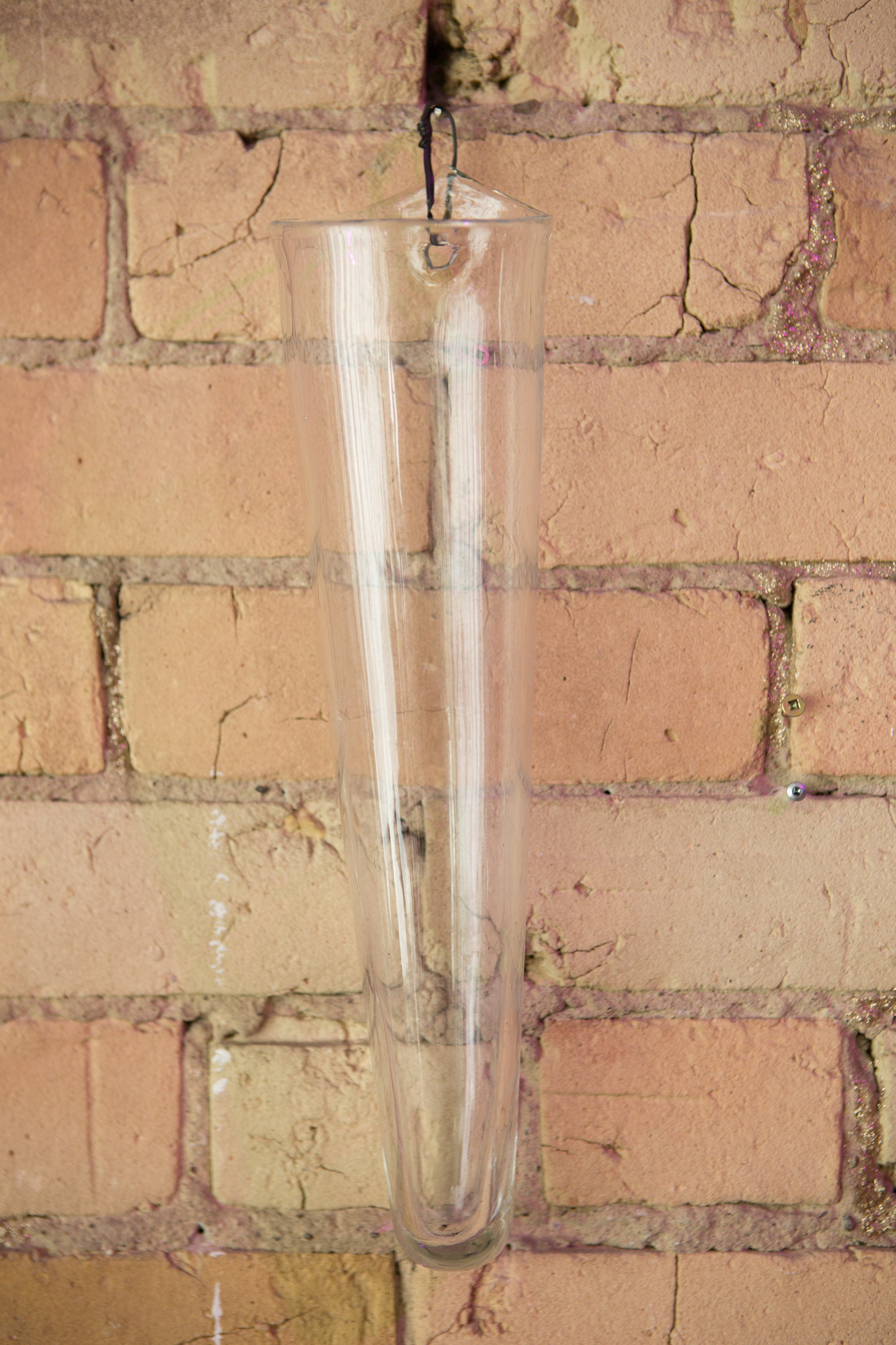 Glass Wall Vase Clear Glass Floating Hanging Flower Vase Minimalist