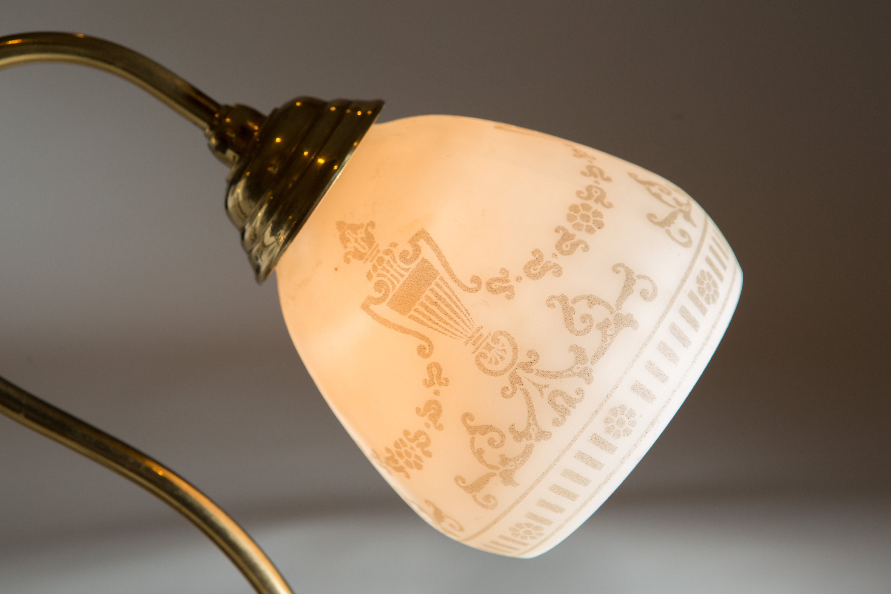 White Glass Shade with Ornate Motifs White Glass Pendant Chandelier