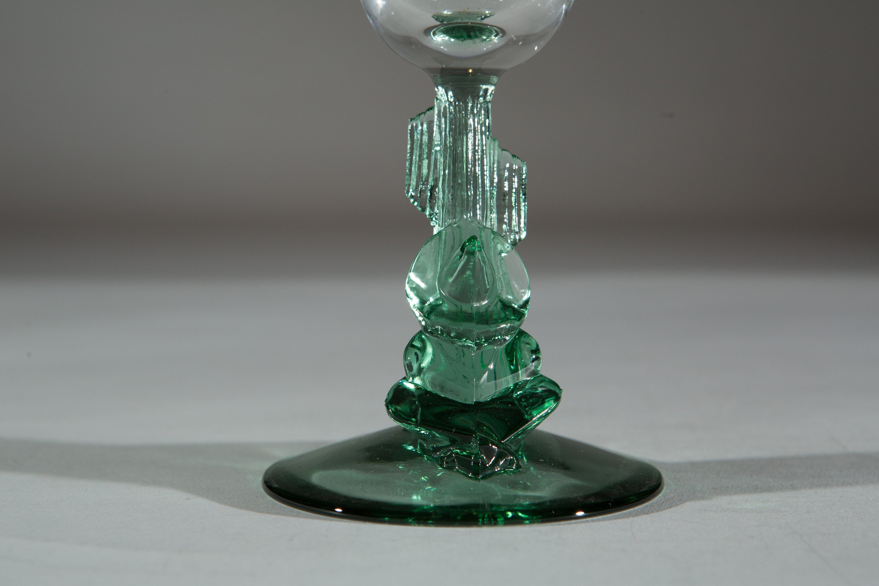 Vintage Cactus Margarita Glasses 10oz Southwestern Mexican Green Stem