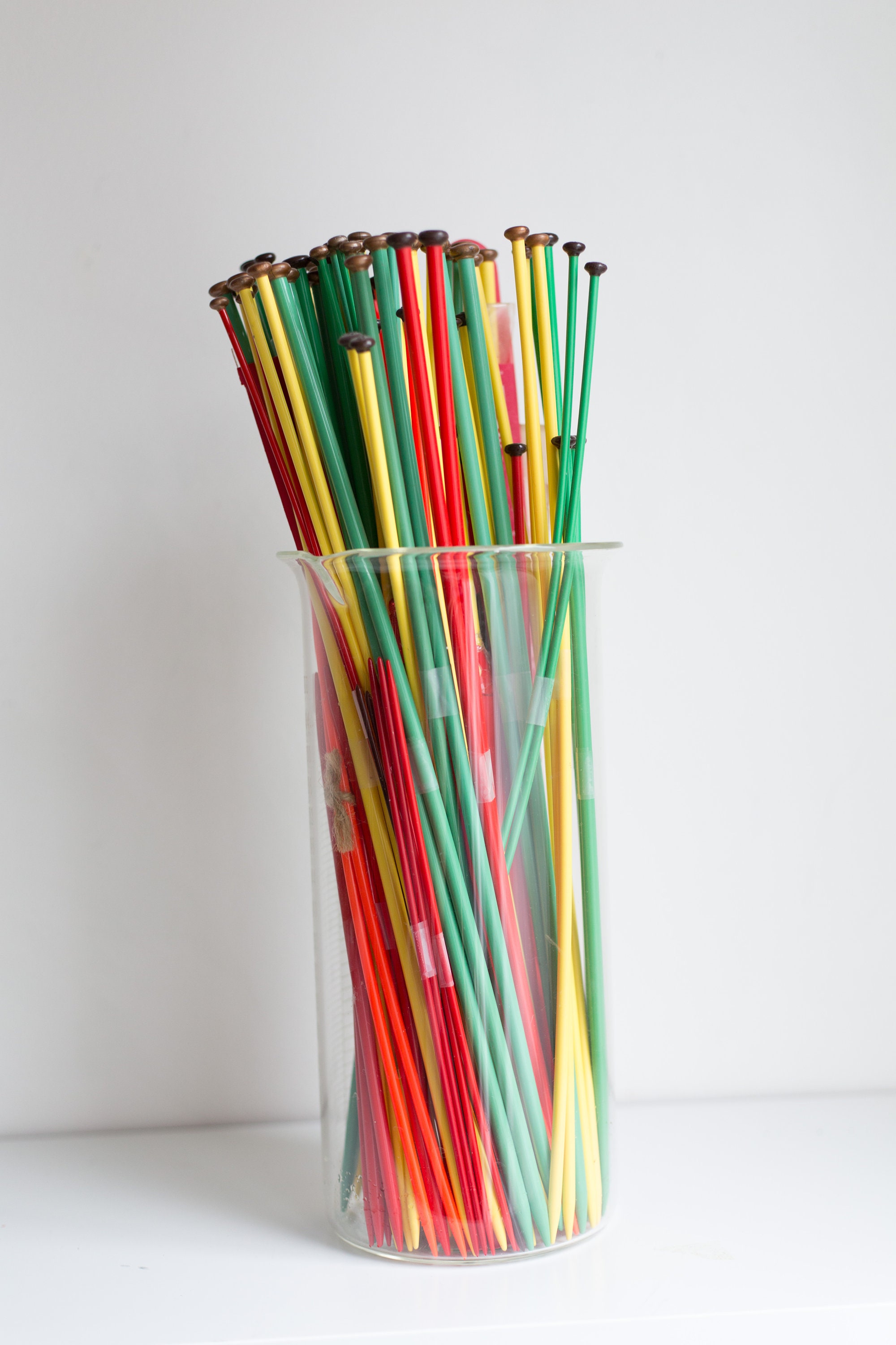 Vintage Knitting Needles Durex Plastic Crochet Needles Colourful