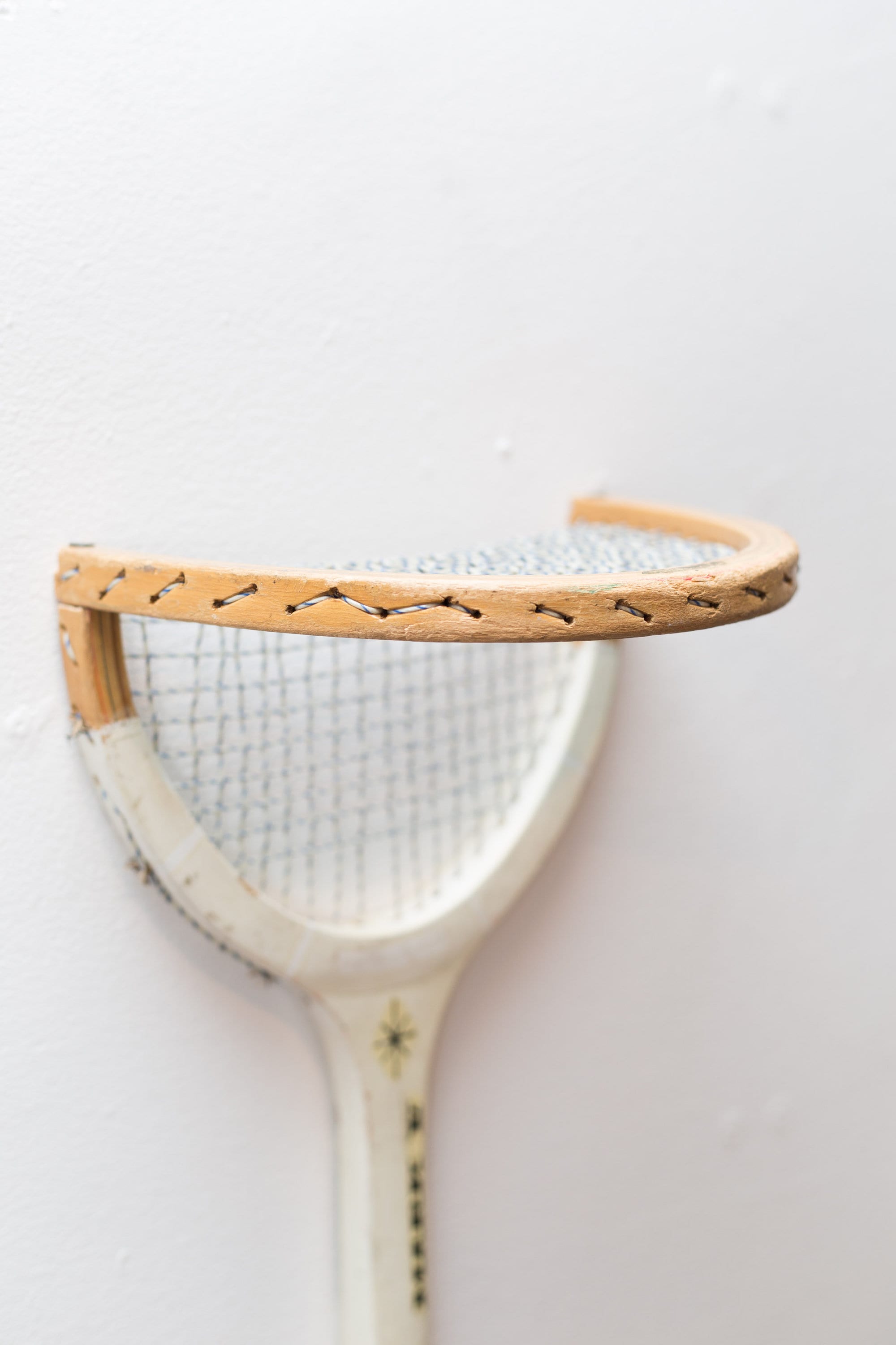 Vintage Racket Shelf Upcycled Tennis Racquet Wall Trophy and Awards