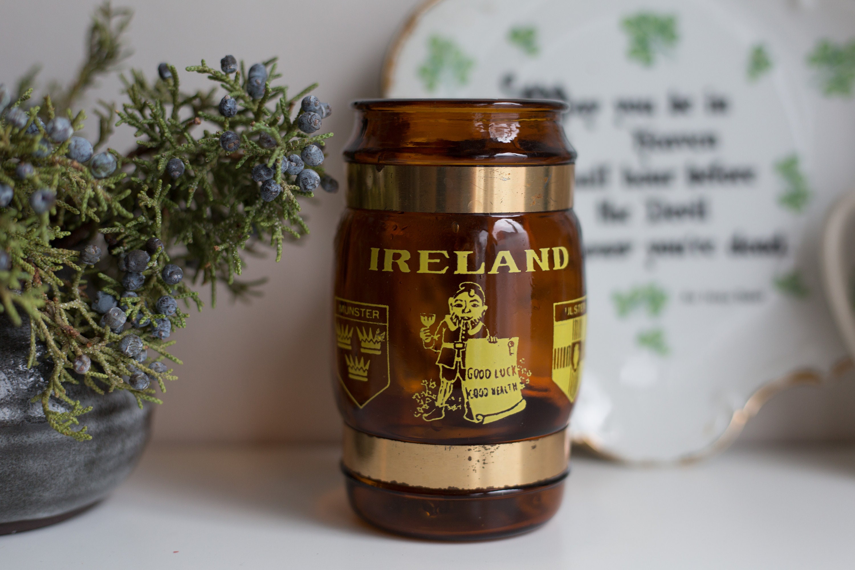 Irish Souvenirs Gifts from Ireland Collectible Vintage Plate, Good