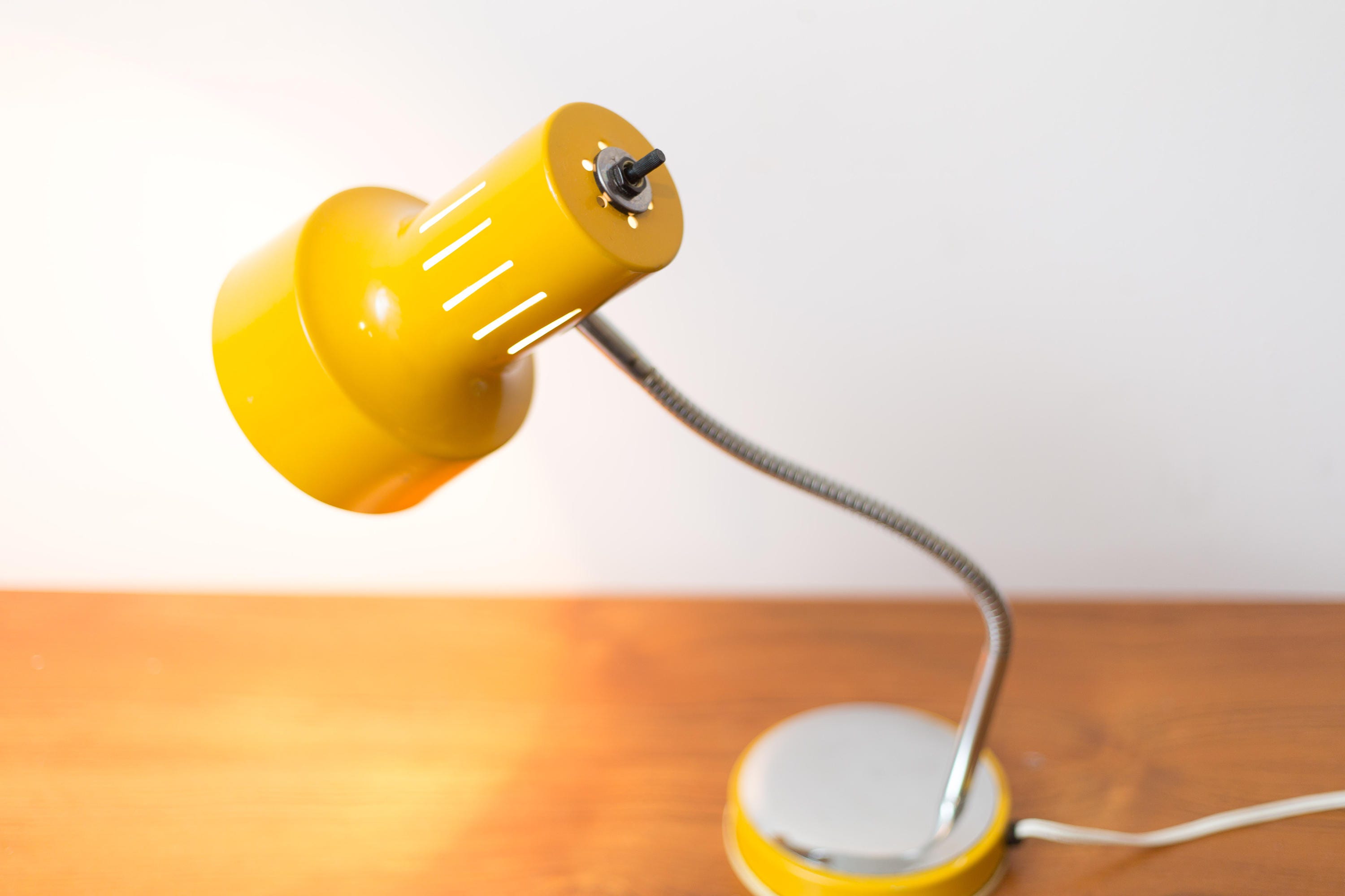 Yellow Desk Lamp / Vintage Atomic Space Age Mid Century Model Style