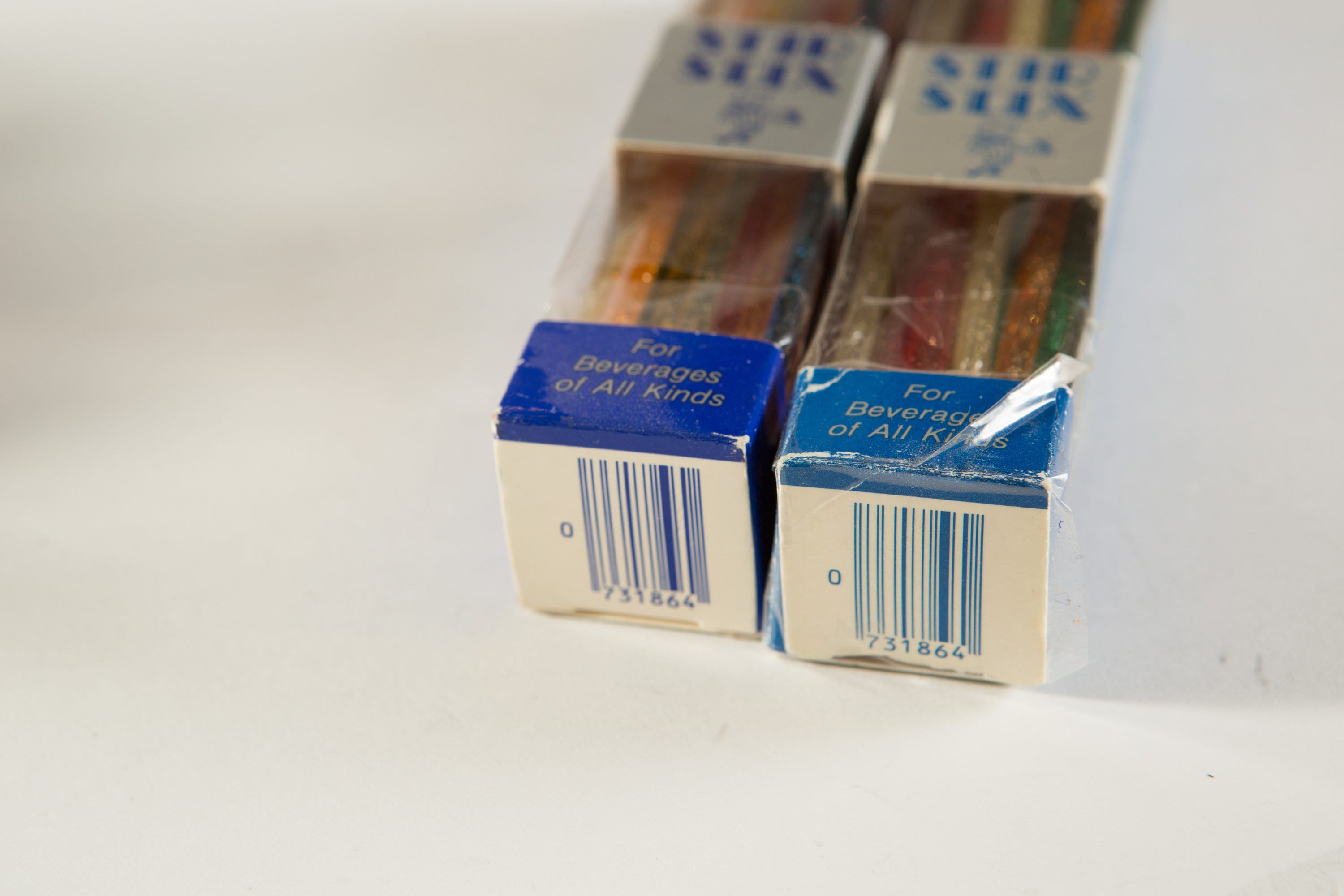 Vintage Stir Stir Stix Colourful Sparkly Glitter Cocktail Plastic