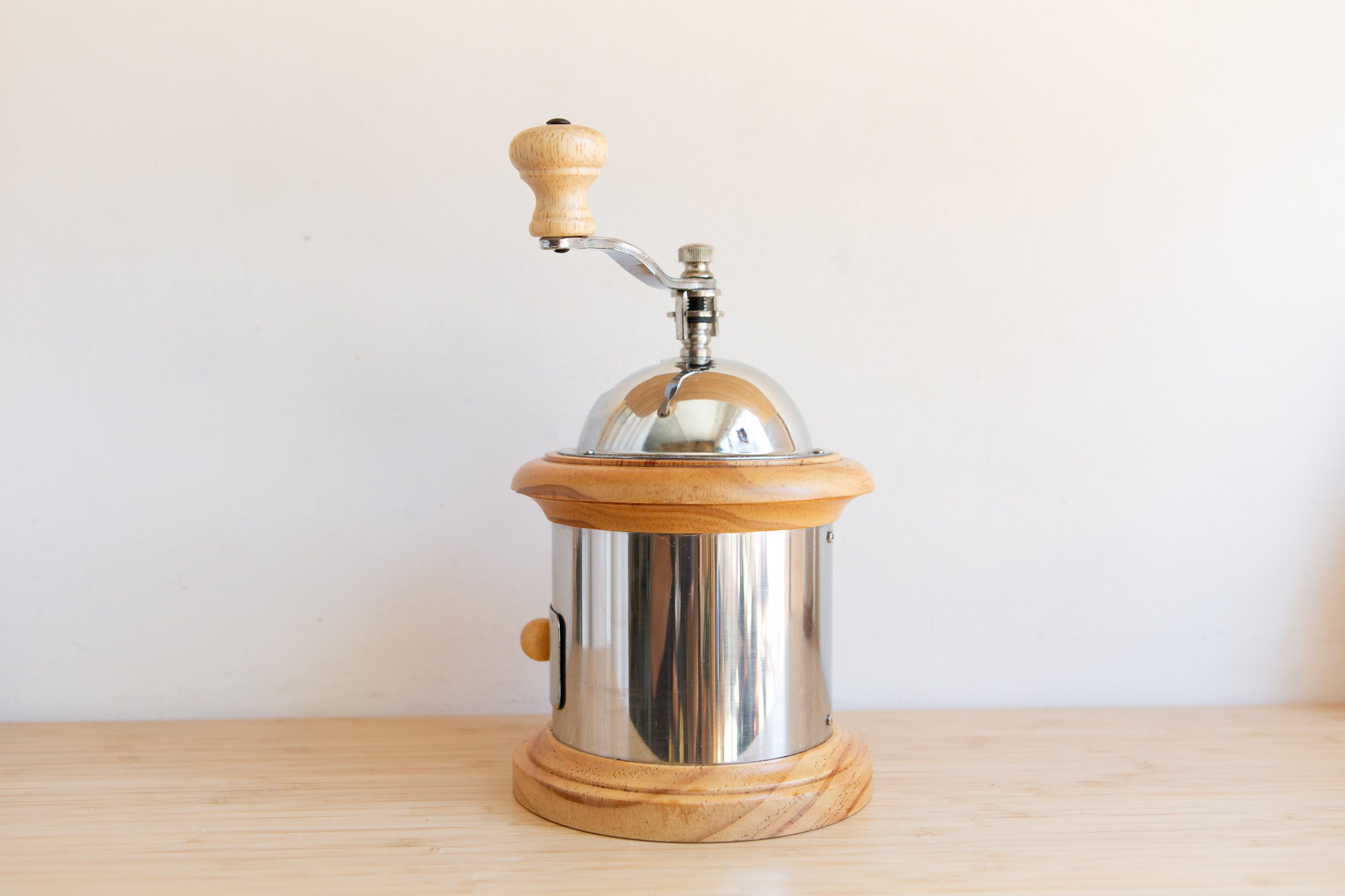 Vintage Starbucks Coffee Grinder Metal and Wood Manual Hand