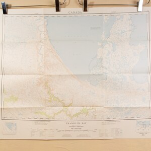 Jahrgang Karte von Franklin Bay, Bezirk Mackenzie, Nordwest-Territorien, Kanada datiert 1962 - von der Army Survey Establishment