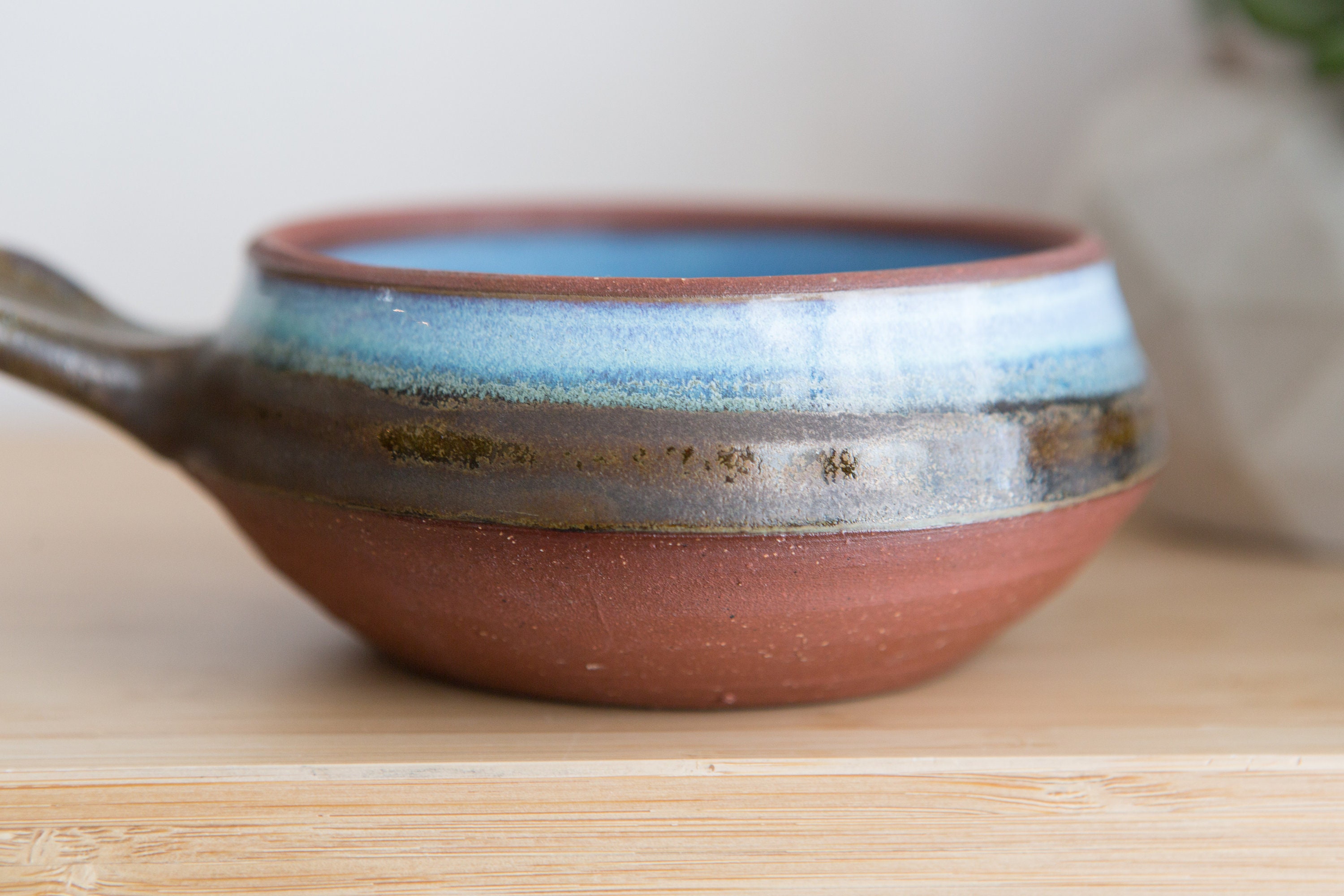 2 Vintage Soup Bowls Handmade Studio Pottery Ceramic Dinnerware