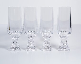 4 Mikasa Nachtmann BROADWAY Crystal Fluted Champagne Glasses