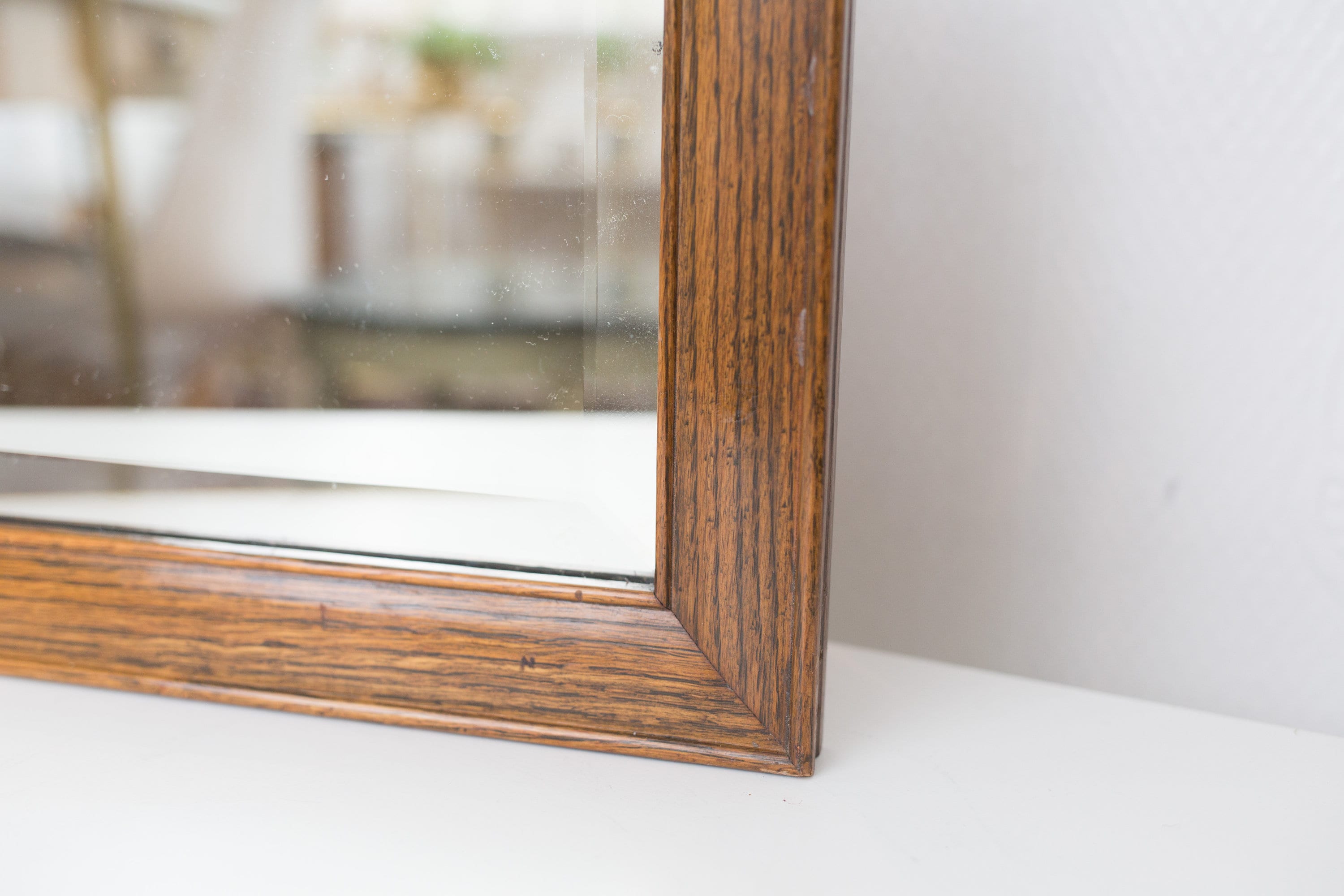 ANtique Solid Oak Framed Mirror Wood Frame for Prints, Artwork, Painting Pictures, Mirror