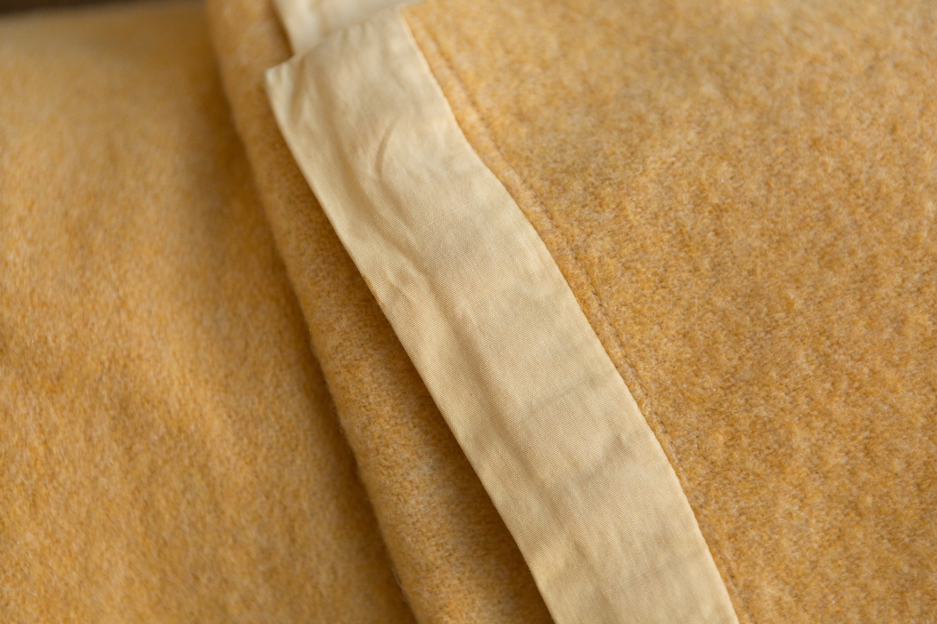 Yellow Wool Blanket Vintage Saffron Yellow Eatons Wool Blanket