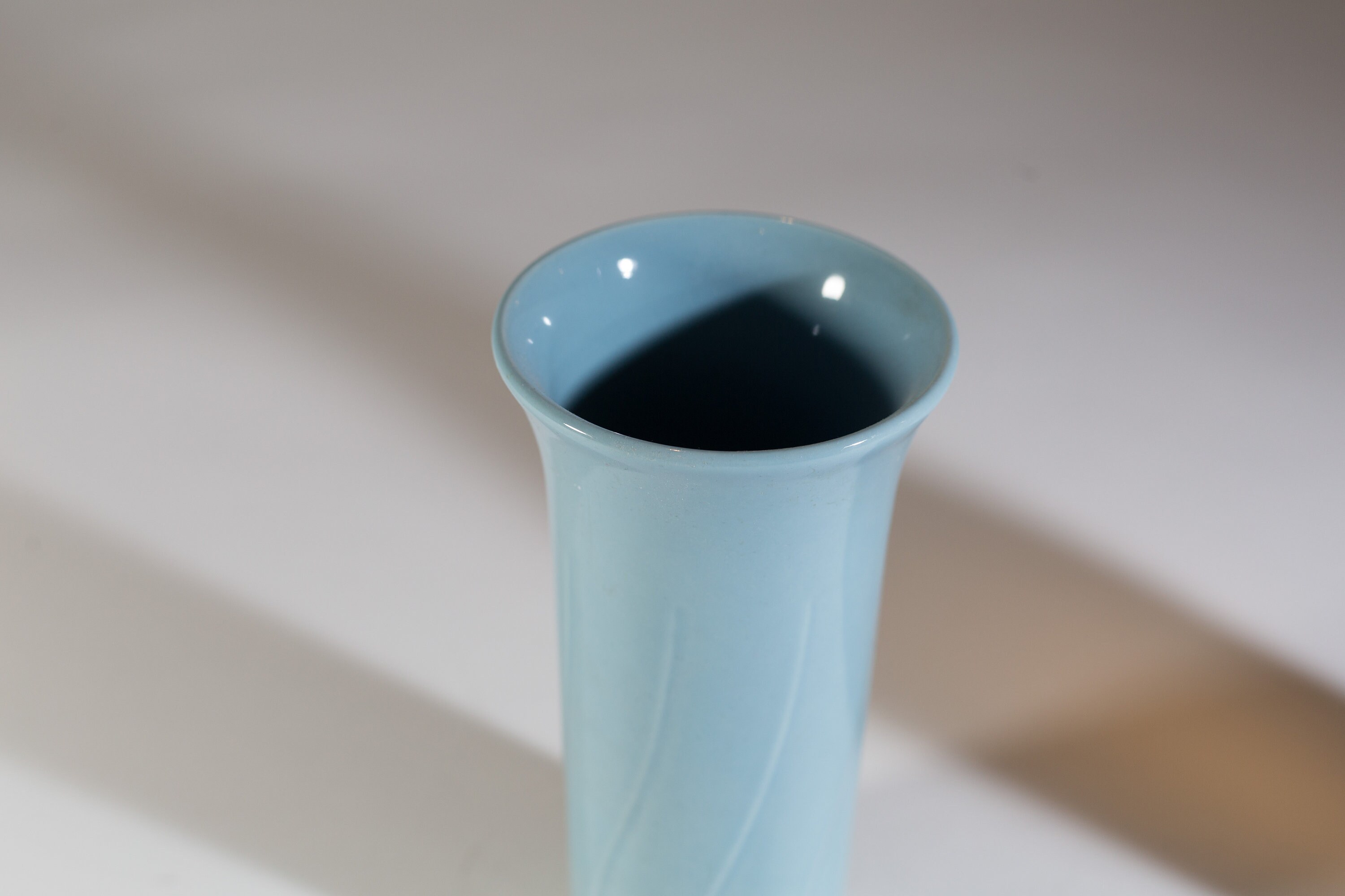 Vintage Baby Blue Vase Pastel Soft Blue Tulip Vase