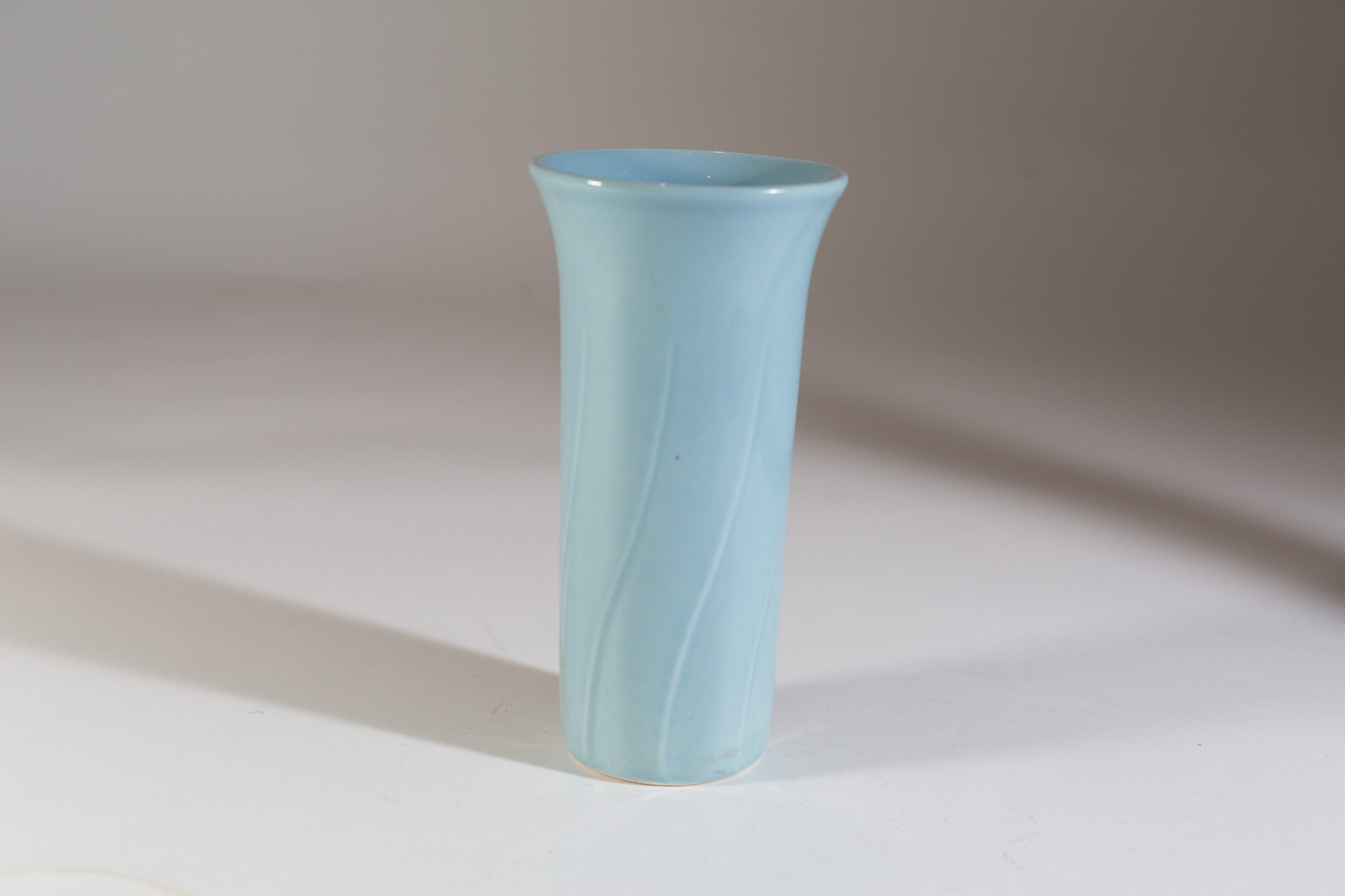 Vintage Baby Blue Vase Pastel Soft Blue Tulip Vase