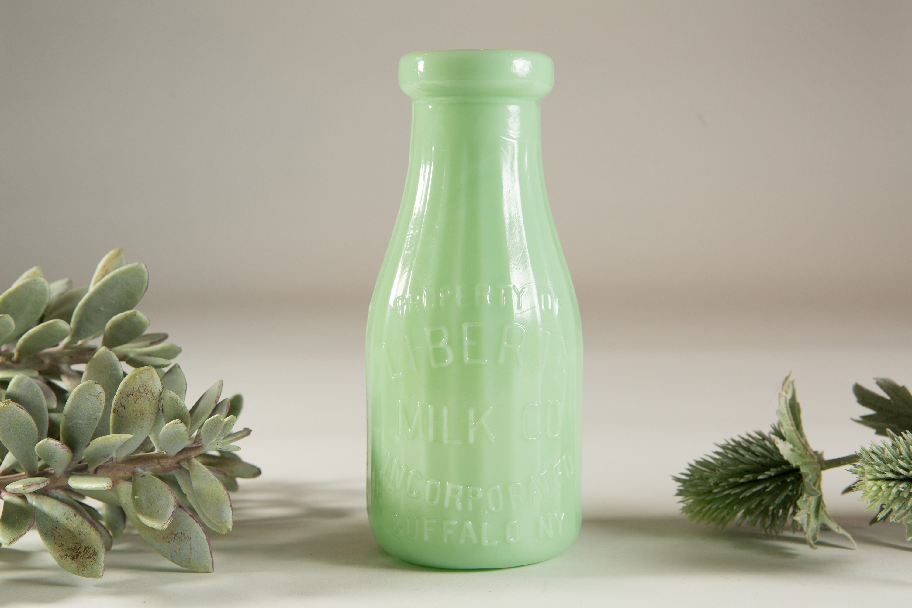 Green milk glass deals