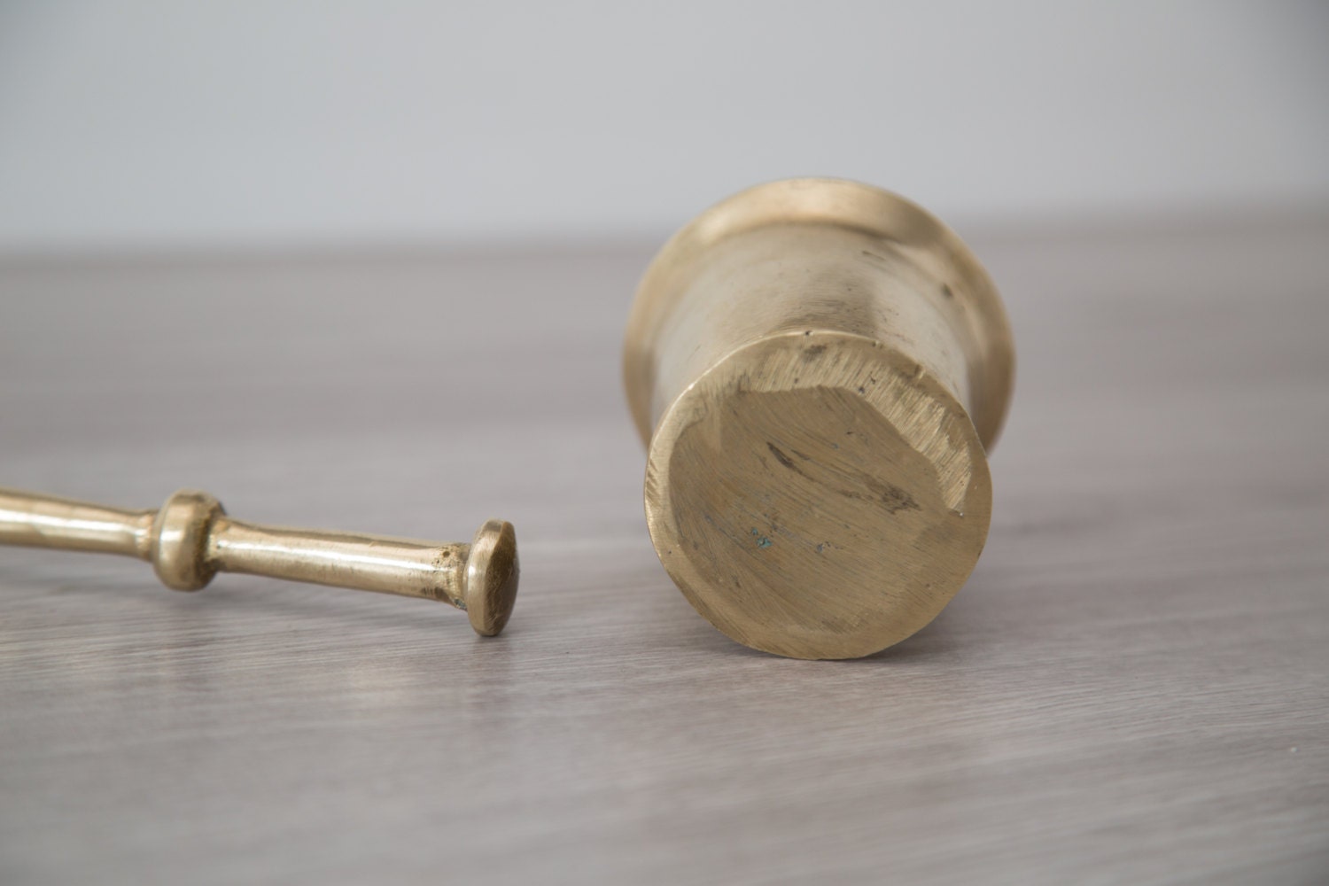 Vintage Brass Mortar and Pestle / Apothecary / Handmade / Antique