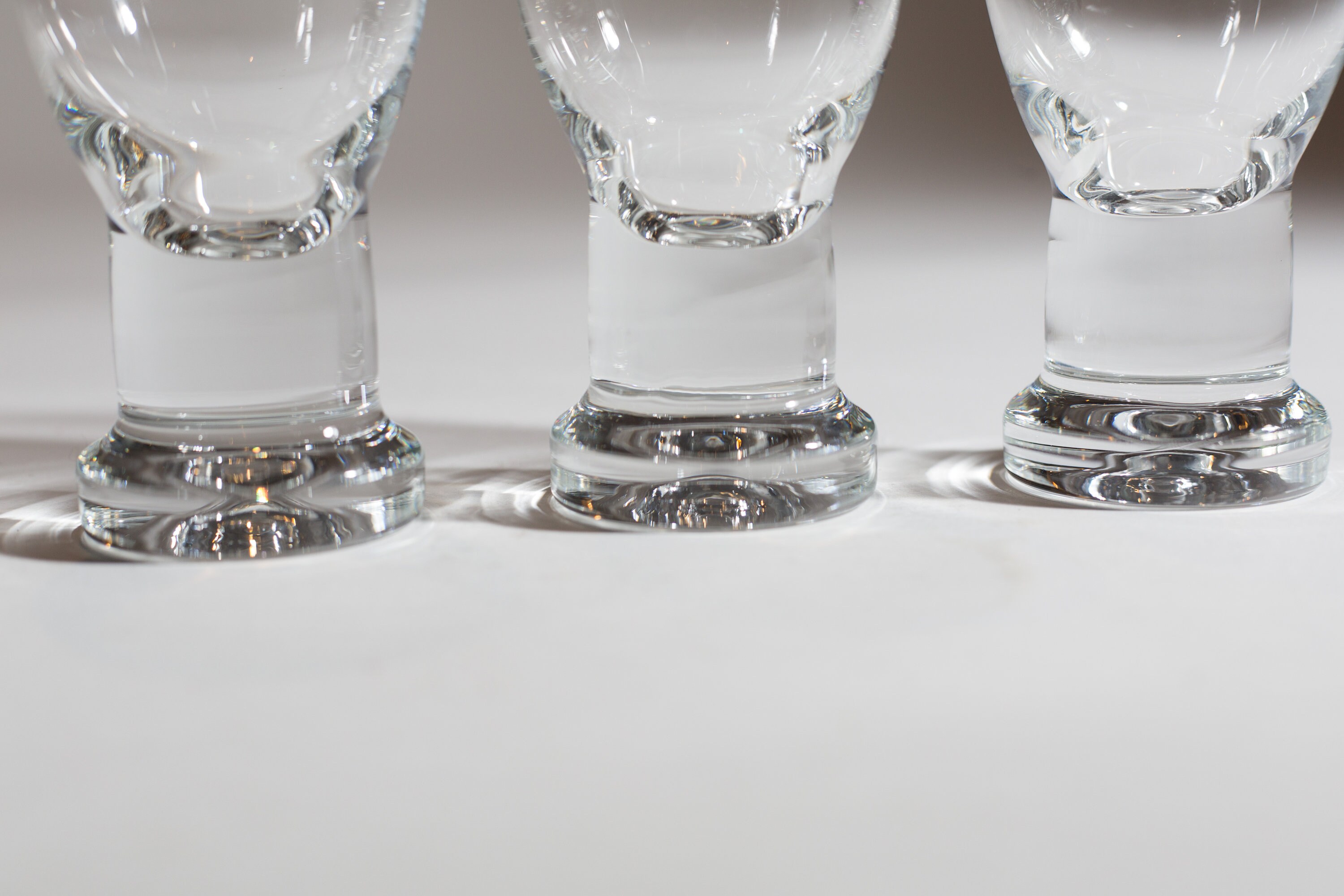 3 Vintage Crystal Cocktail Glasses Bohemia Czech Republic Drinking