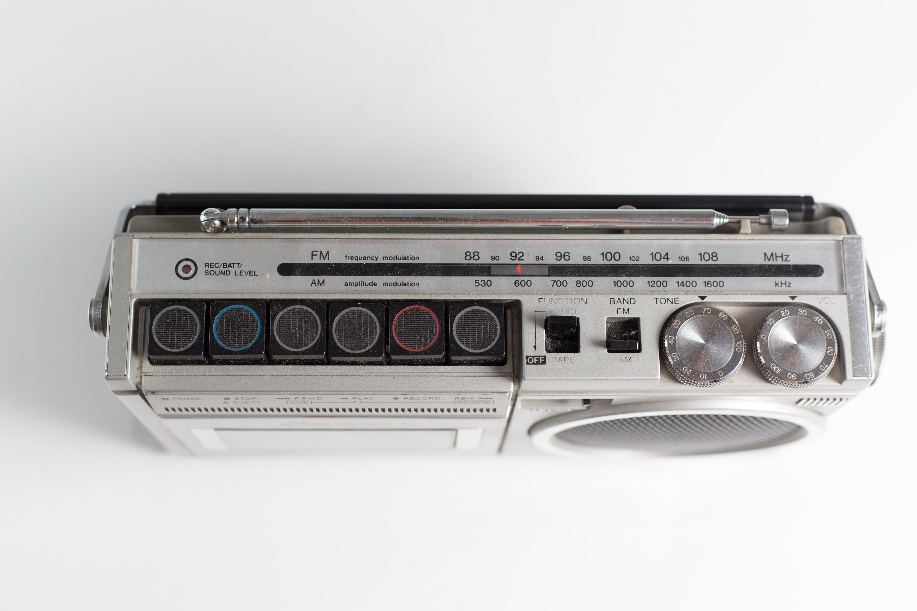 Vintage Sanyo Stereo Radio Cassette Recorder Model M6400 AM/FM Stereo