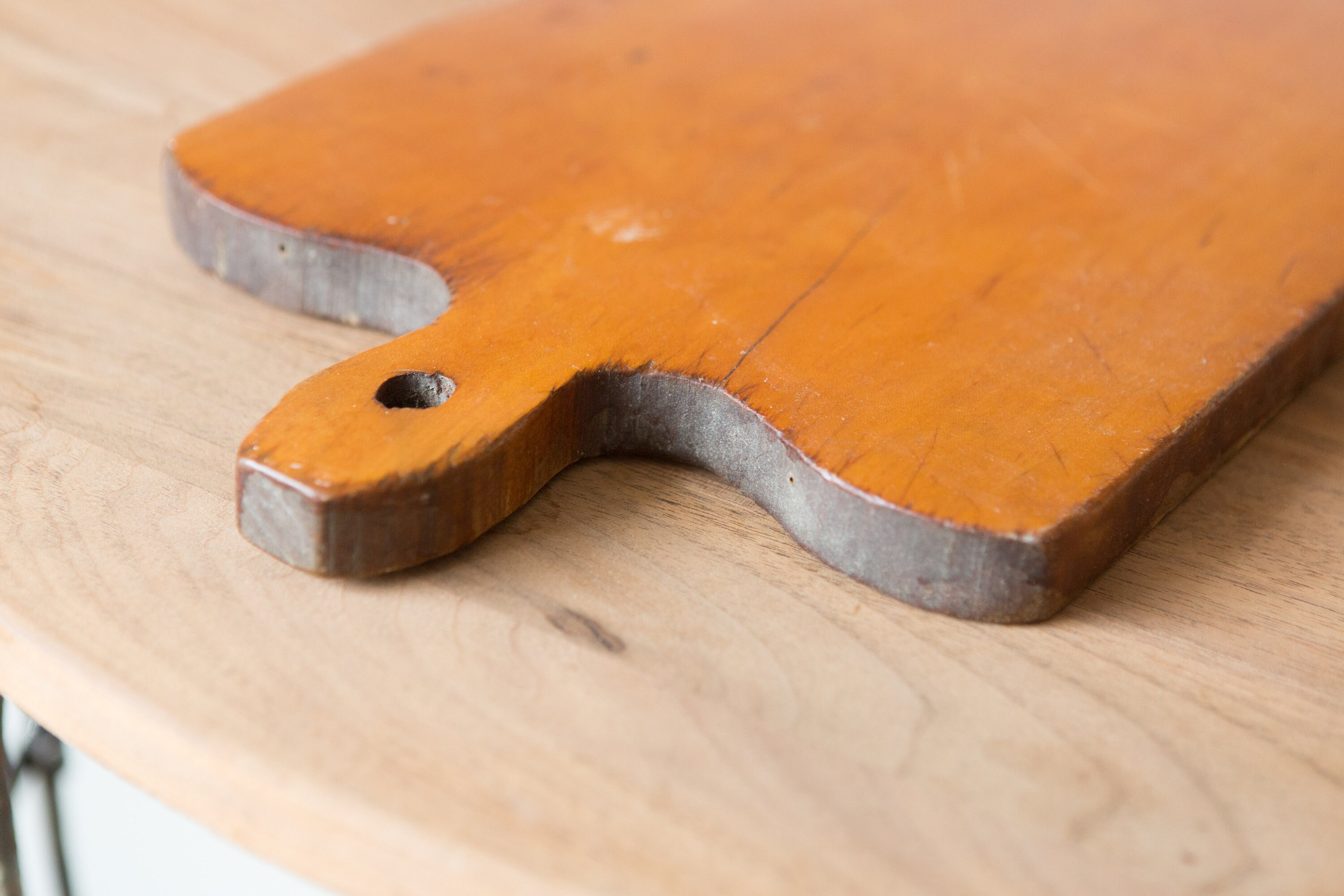 Antique Wood Cheese Board Vintage Hand Carved Wood Chopping Block Solid Wood Appetizer Tray